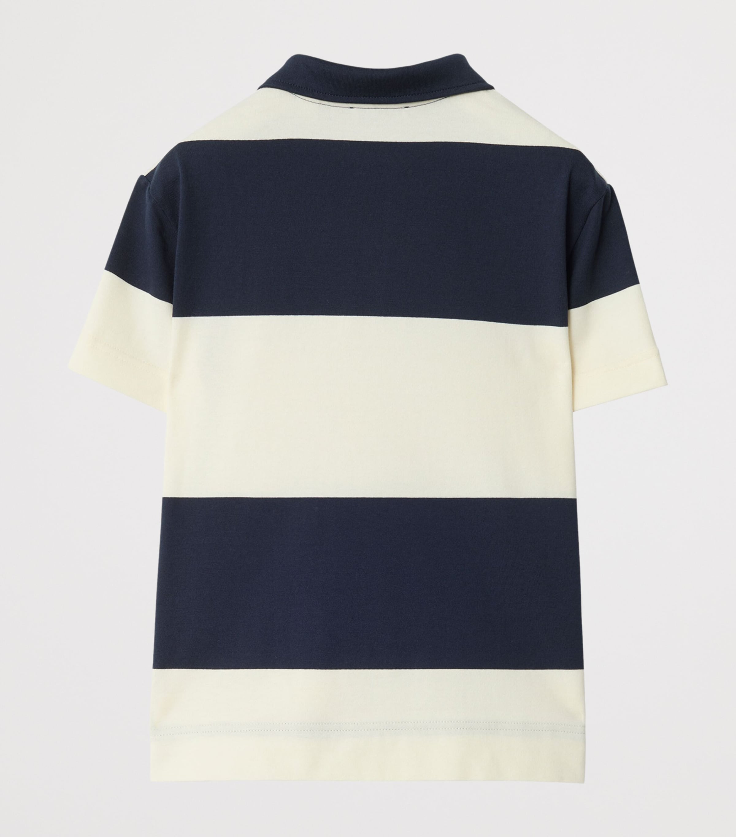 Burberry Kids Navy Cotton Stripe EKD Polo Shirt | Harrods US