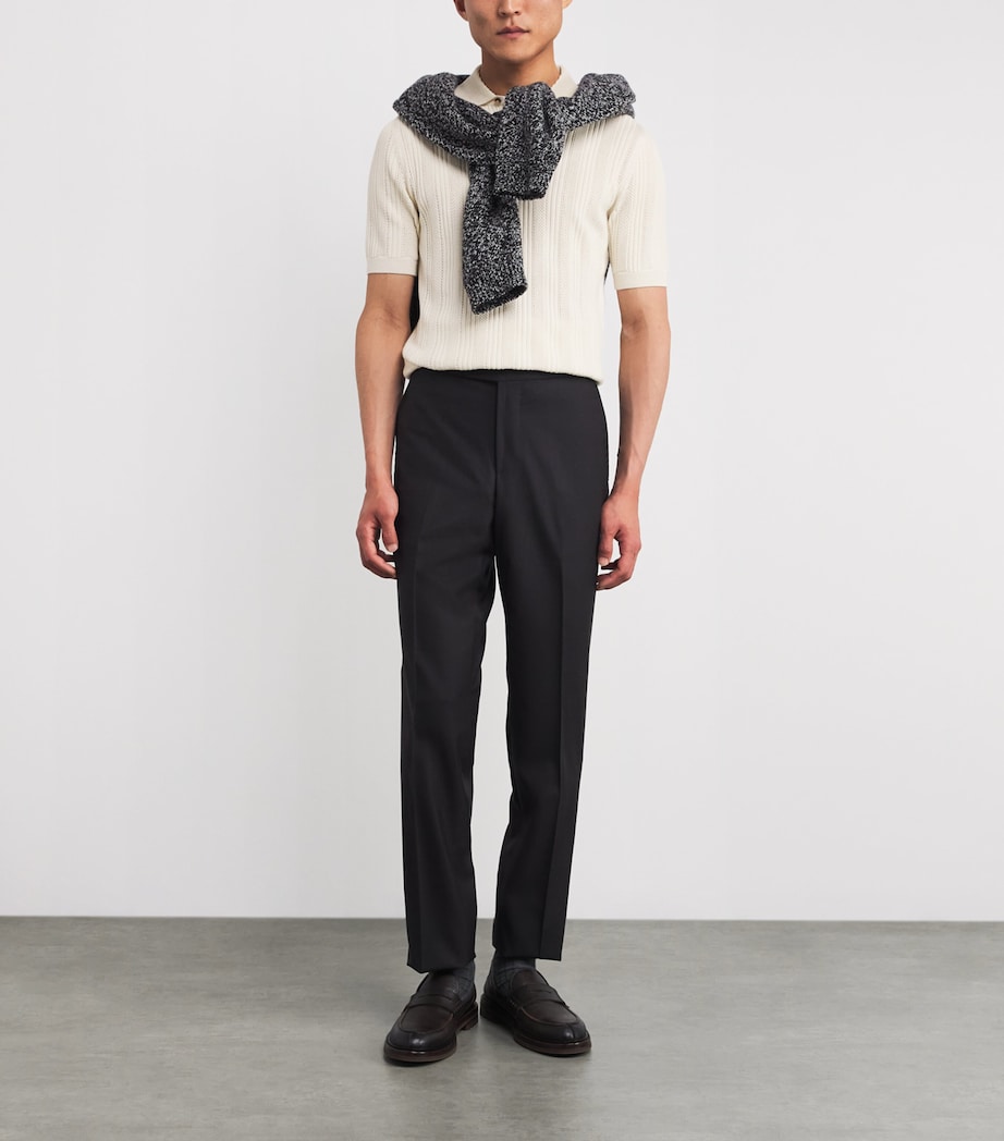 Wool-Silk-Cashmere Knit Polo Shirt 011 Image 2