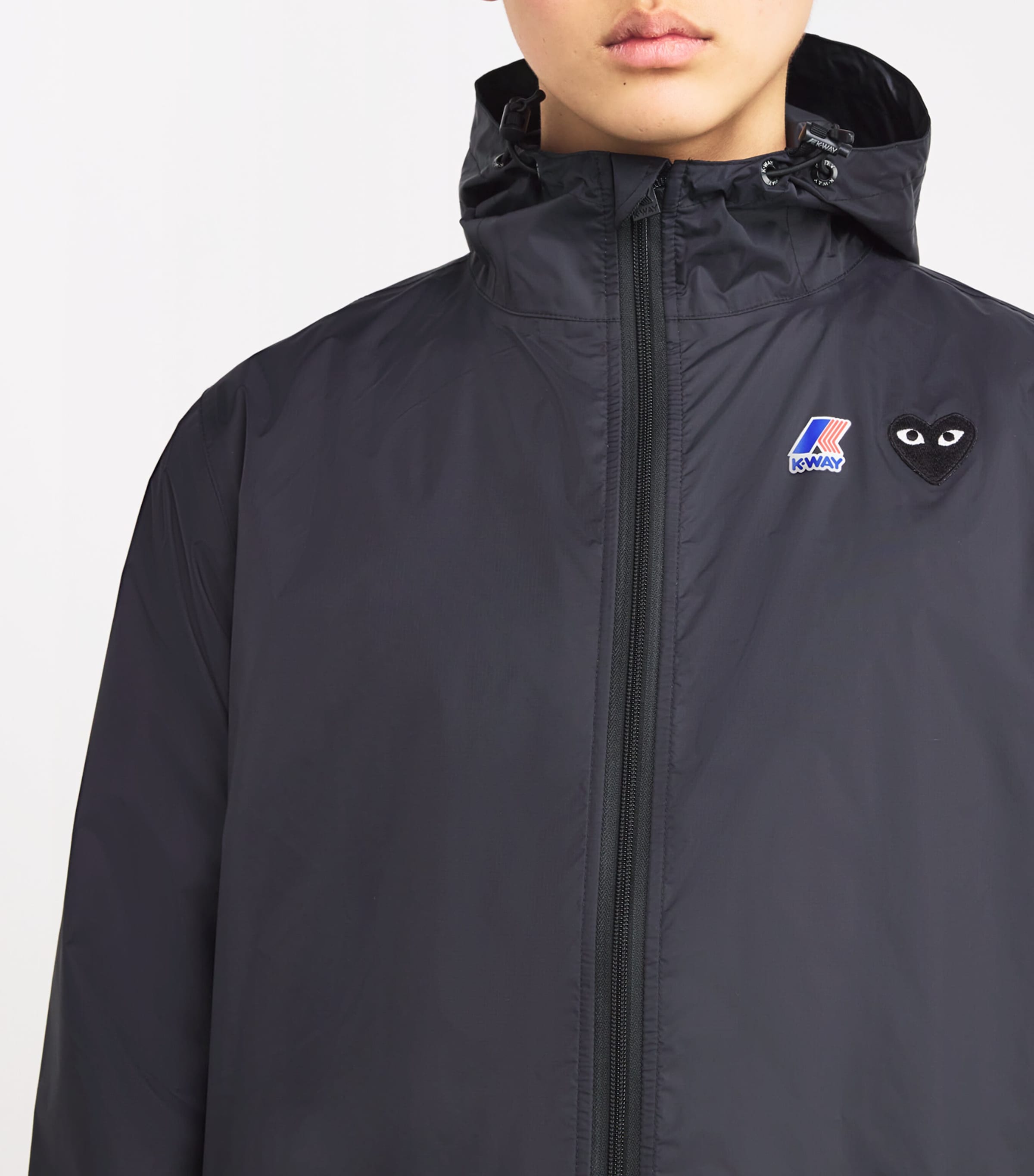 Comme Des Garçons Play x K-Way Nylon Water-Resistant Jacket Comme Des Garçons Play x K-Way Nylon Water-Resistant Jacket