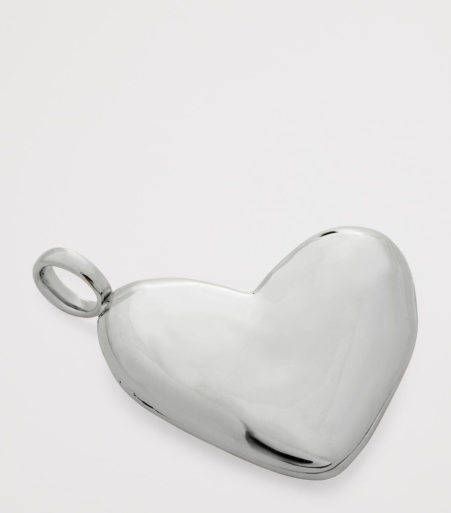Sterling Silver Heart Locket Pendant STERLING SILVER Image 2