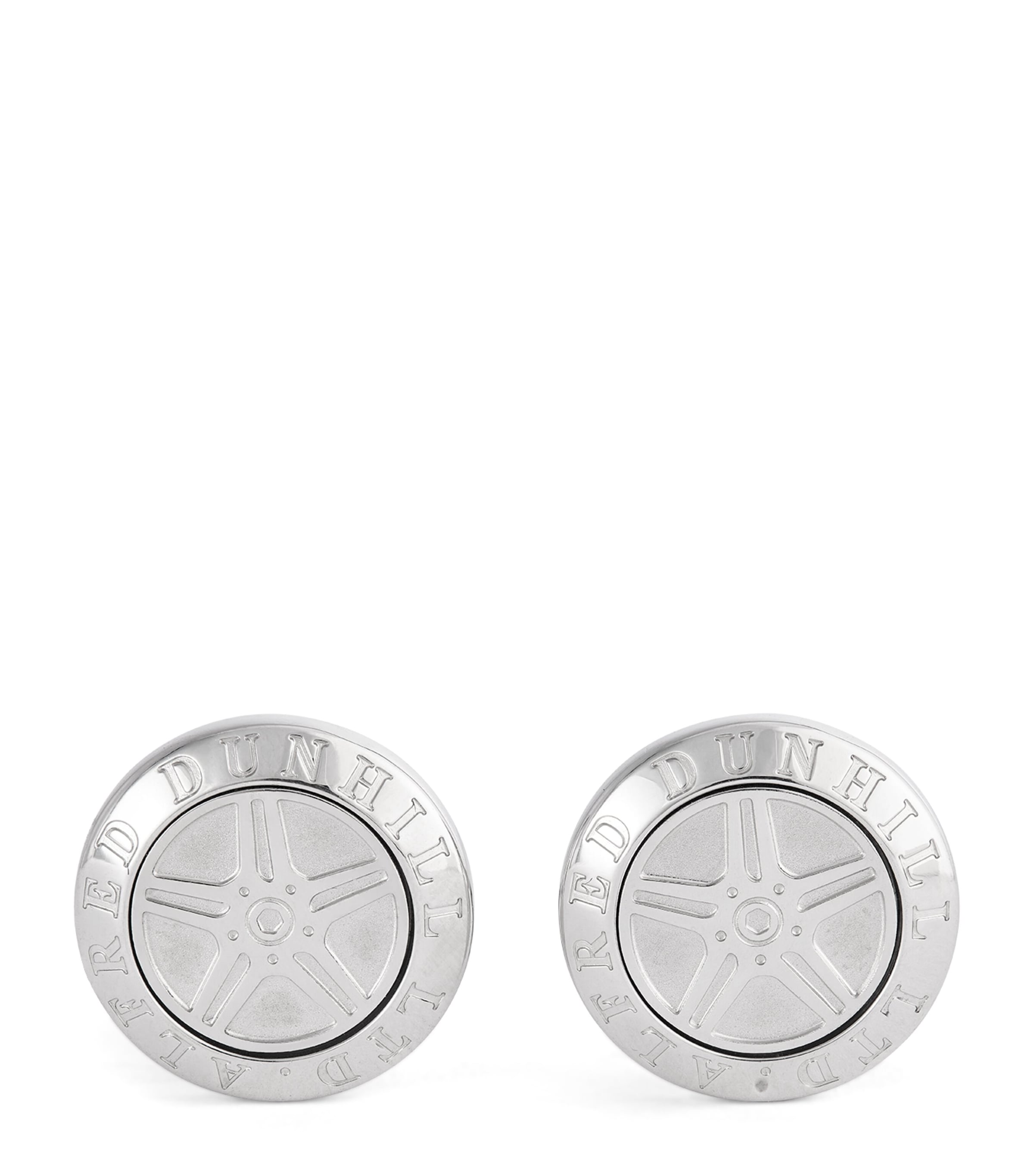 DUNHILL STERLING SILVER TYRE CUFFLINKS