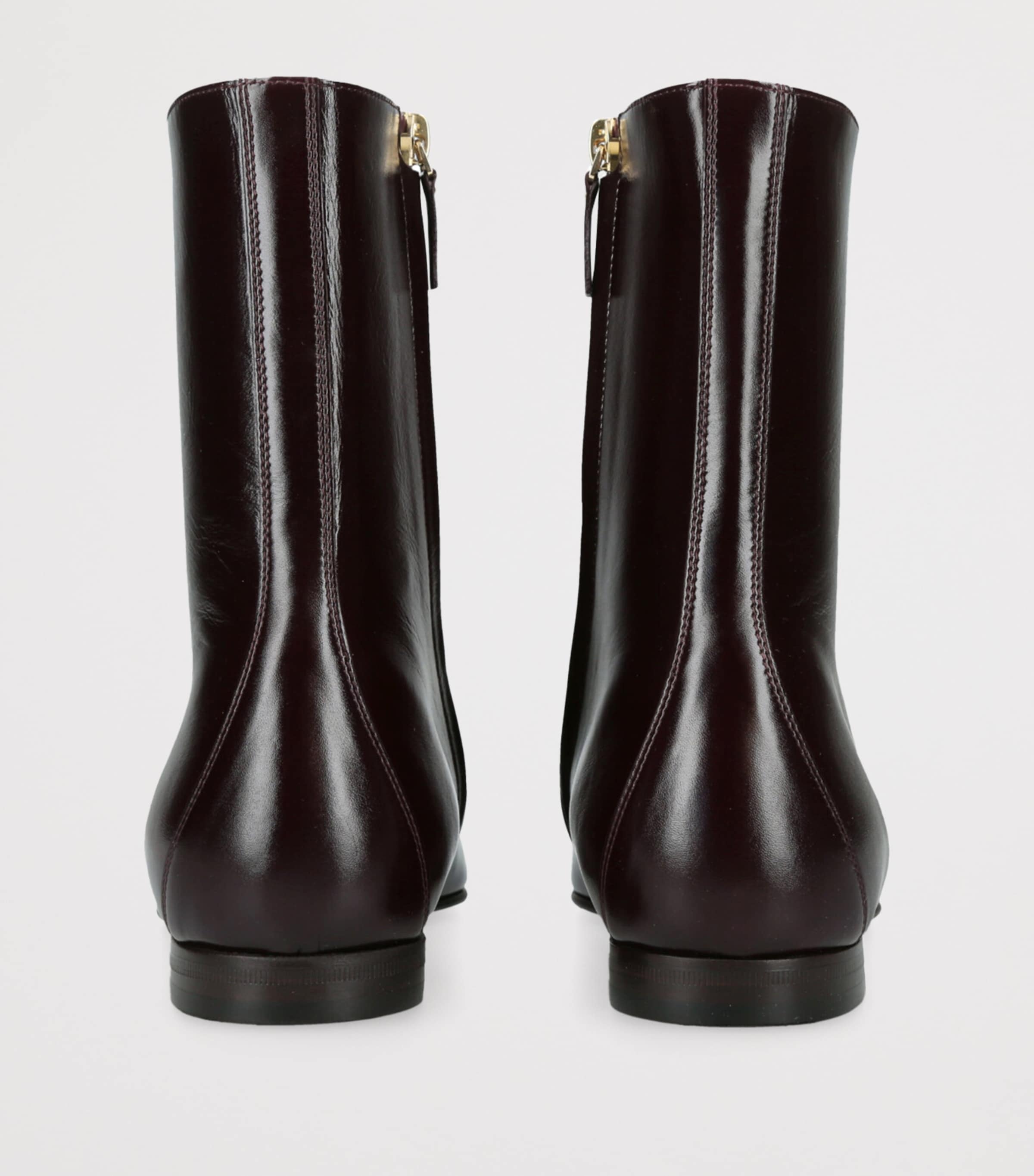 Leather Colt Ankle Boots WINE Image 2