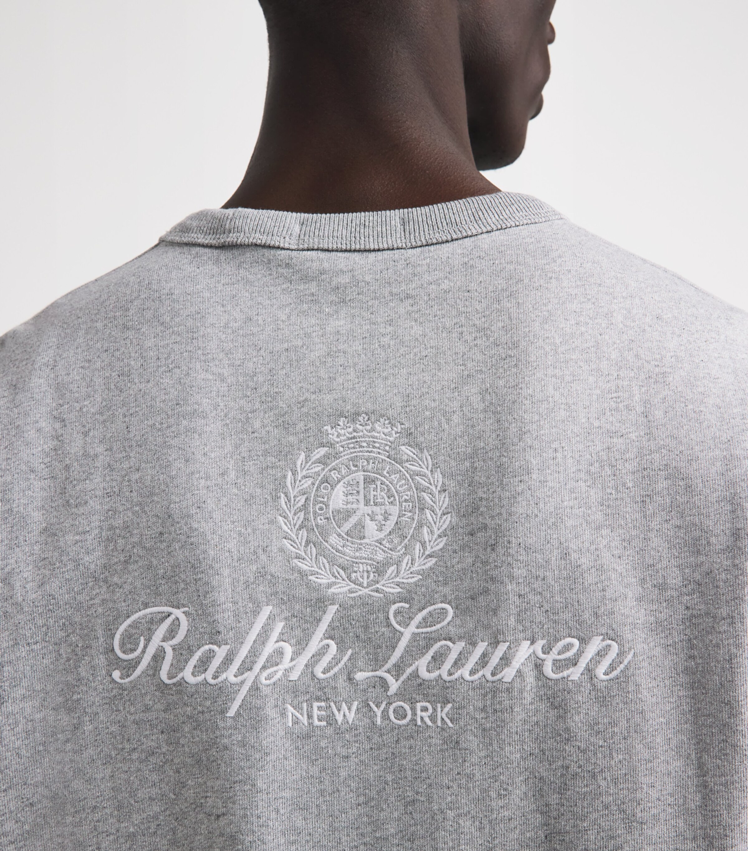 Polo Ralph Lauren Mens Cotton Logo Crest T-Shirt Andover Heather Image 3