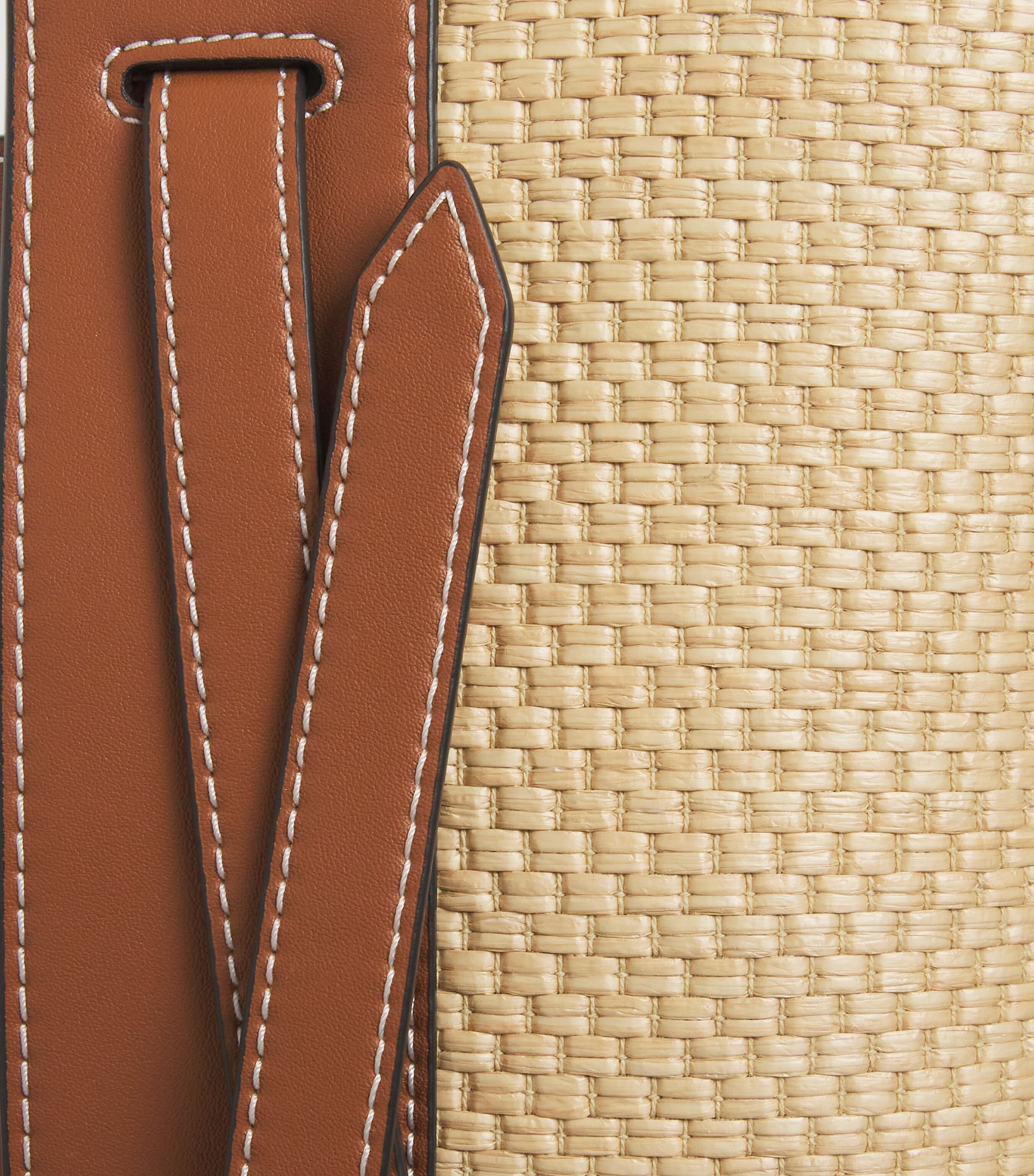 Veronica Beard Raffia-Leather Dash Clutch Bag Hazelwood/nat Image 6