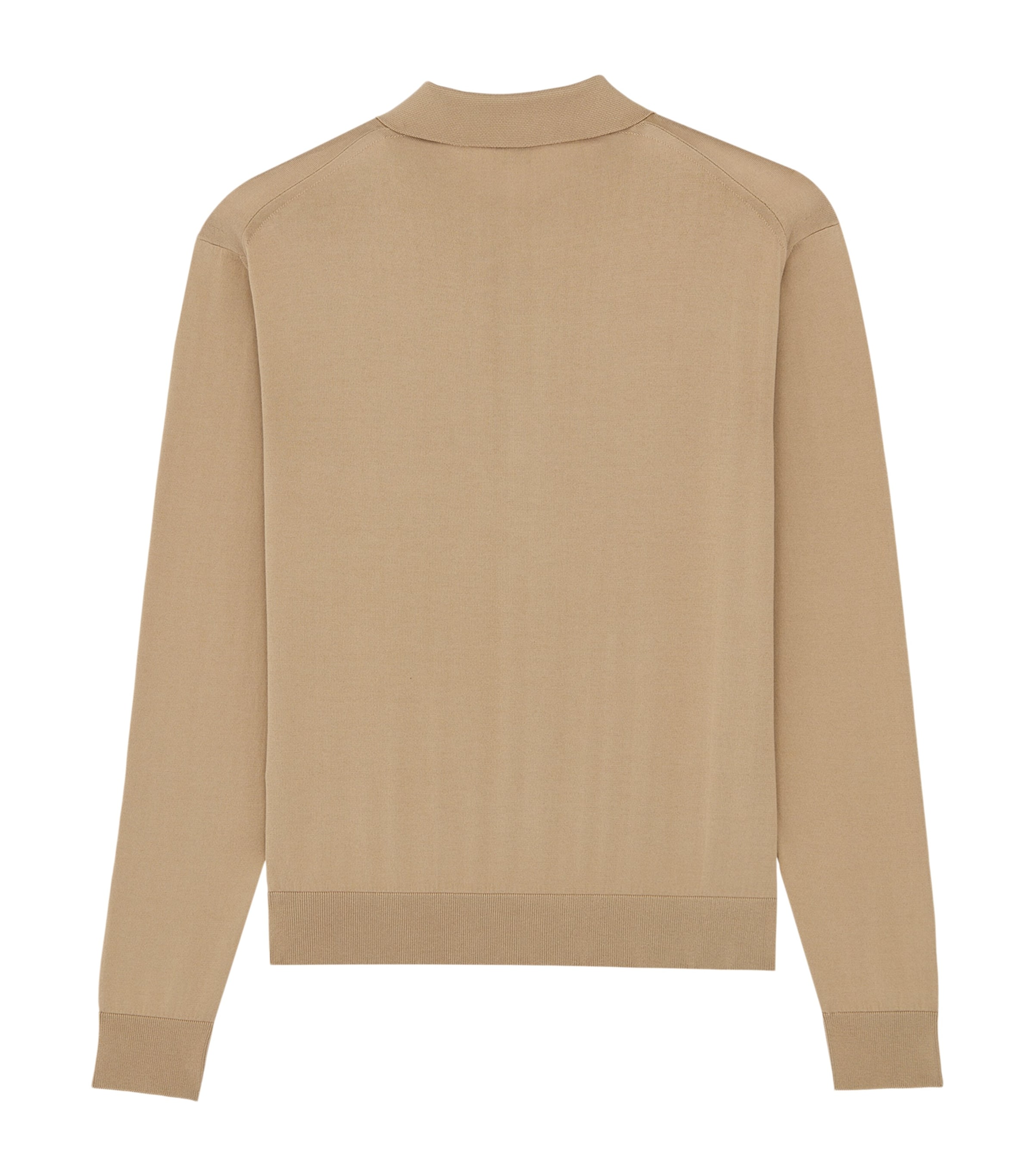 Saint Laurent Mens Silk-Cotton Polo Sweater Image 2