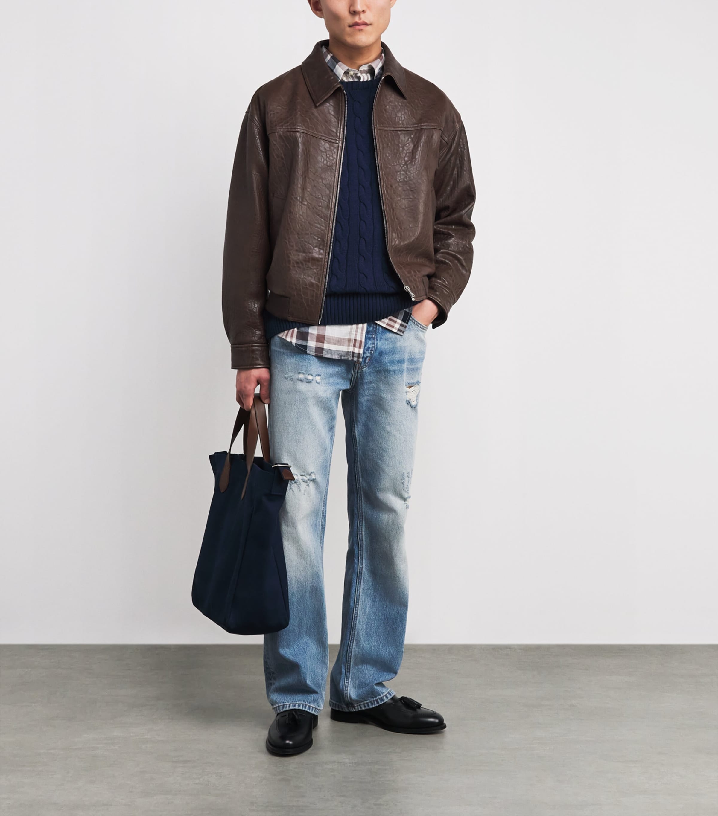 Cotton Cable-Knit Sweater BRIGHT NAVY Image 2