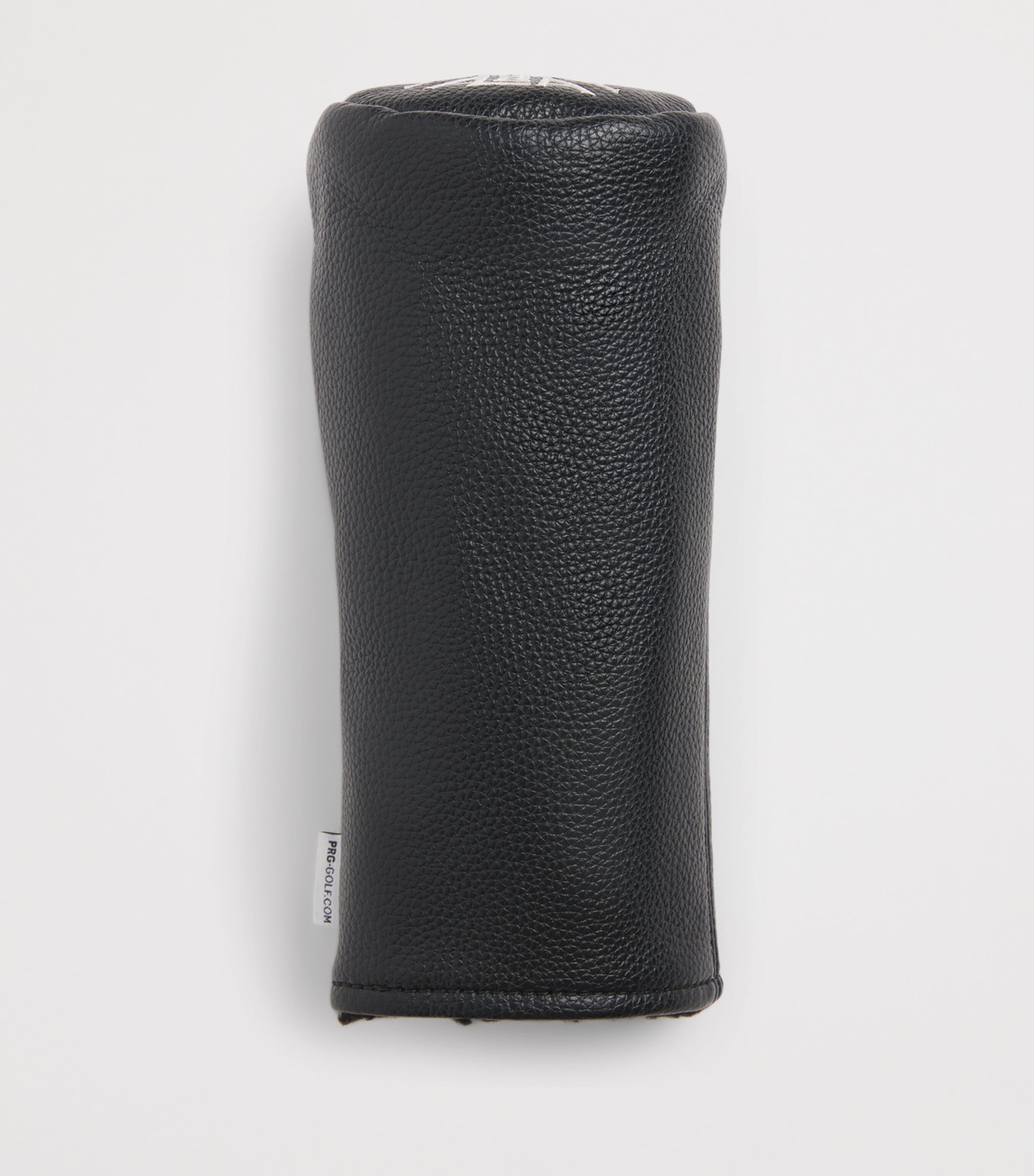 Alba Mens Leather Barrel Fairway Headcover Black Image 2