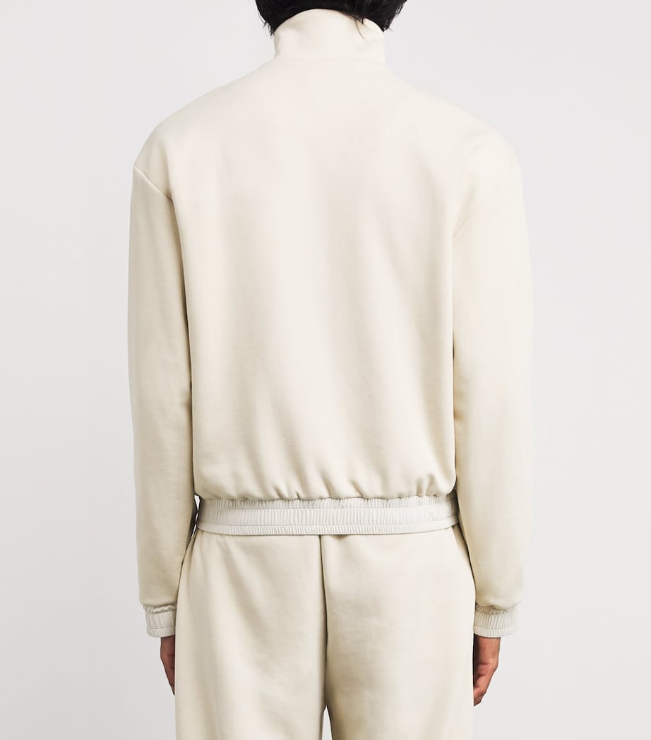 Cotton-Blend Lounge Track Jacket ALABASTER Image 4