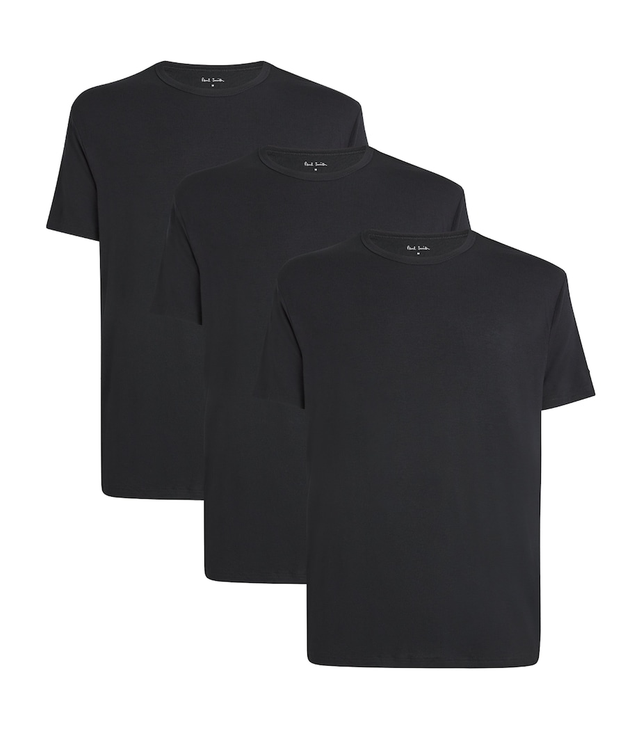 Modal-Blend Lounge T-Shirt (Pack of 3) 79 BLACK Image 1