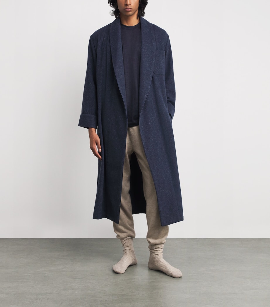Cashmere Donegal Robe (Medium) RU7383 NAVY DONEGAL Image 2