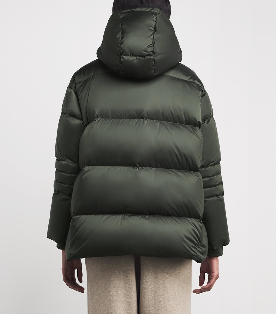 Hooded Puffer Jacket GREEN Image 4