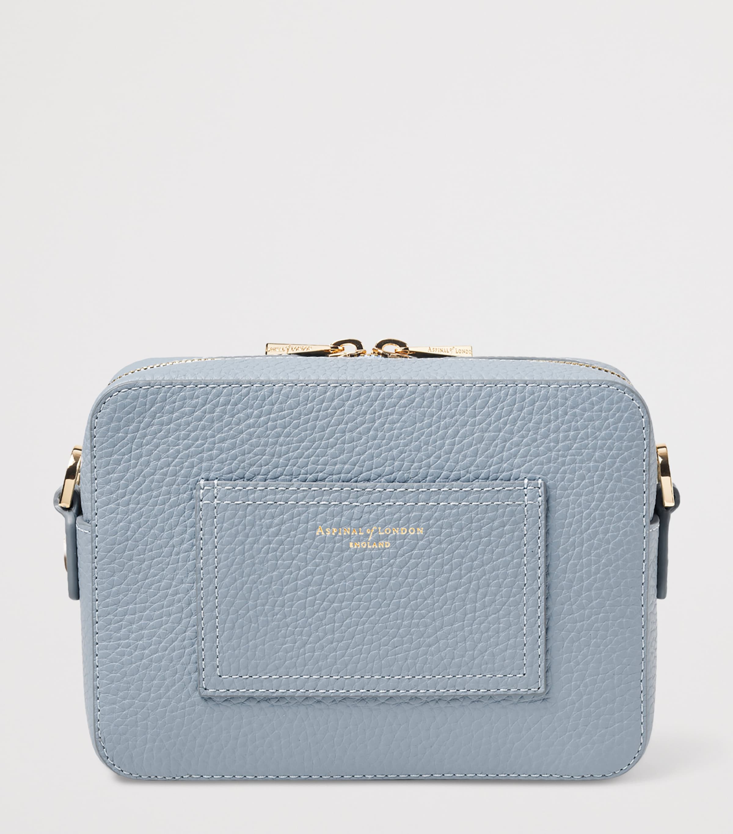 Aspinal Of London Leather Camera Crossbody Bag Skyblue Image 4