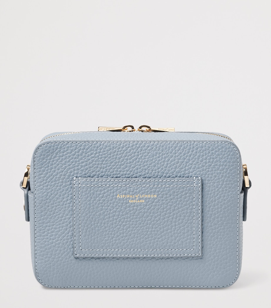 Aspinal Of London Leather Camera Crossbody Bag Skyblue Image 4