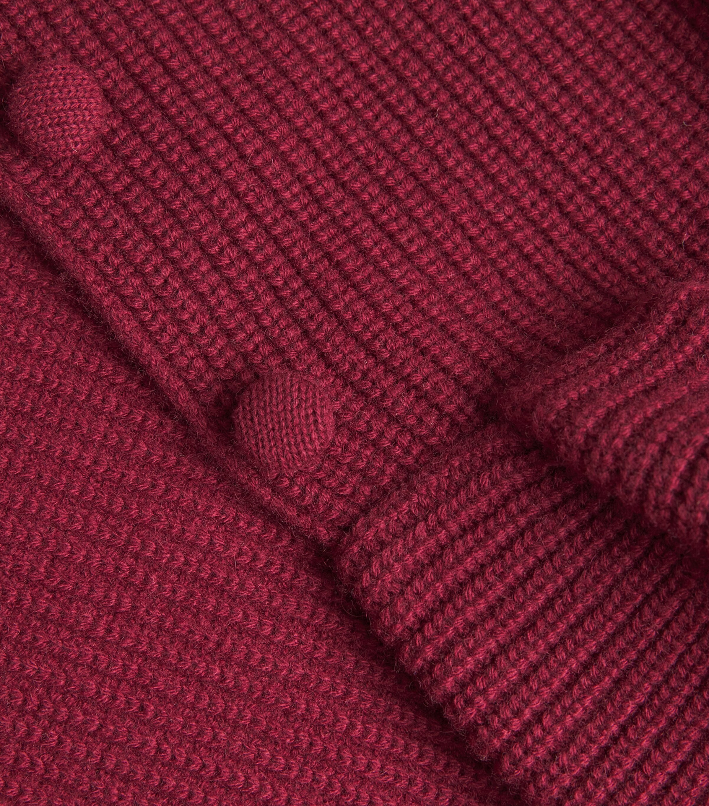Liberowe Womens Cashmere Peplum Cardigan Burgundy Image 5