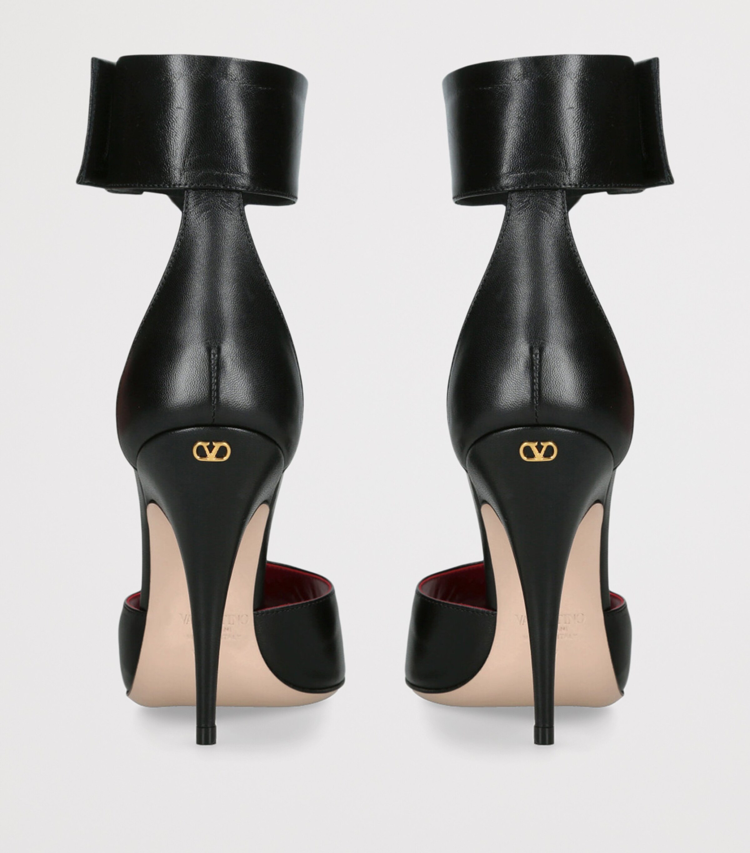 Valentino Garavani Leather Drip Rose Sandals 105 Blk/other Image 2