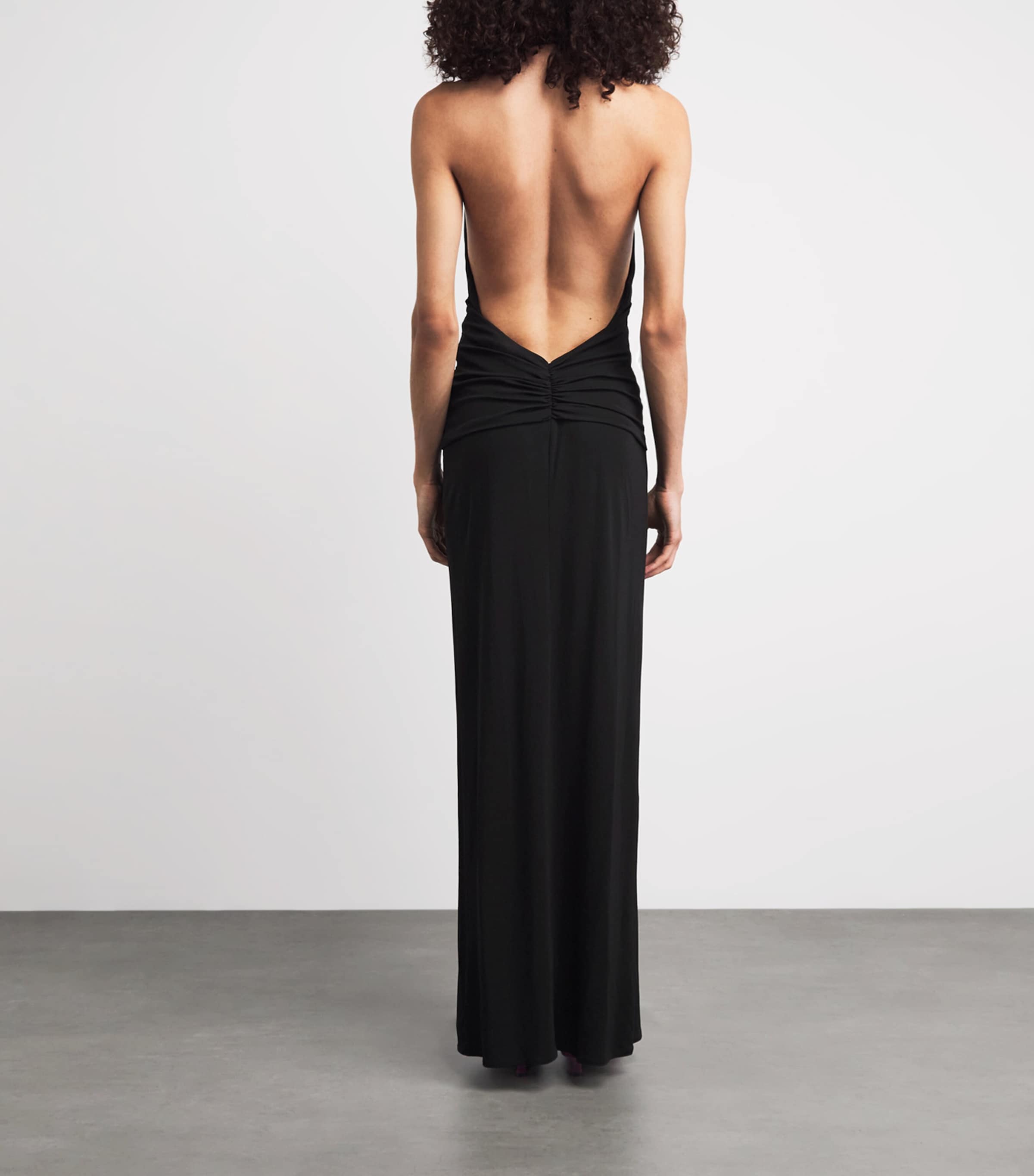 Cult Gaia Womens Plunge-Neck Chii Maxi Dress Black Image 4