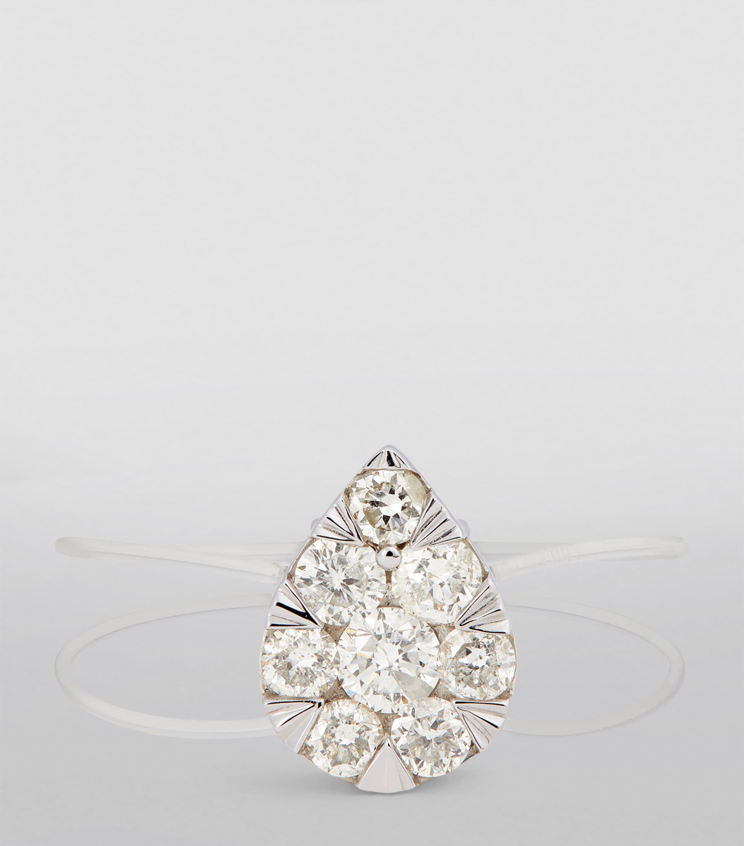 White Gold and Diamond Floating Ring WHITE GOLD Image 3