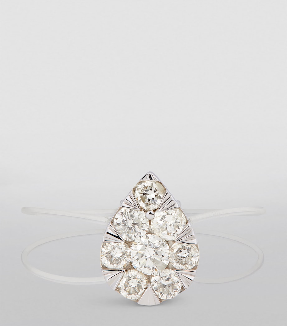 White Gold and Diamond Floating Ring WHITE GOLD Image 3