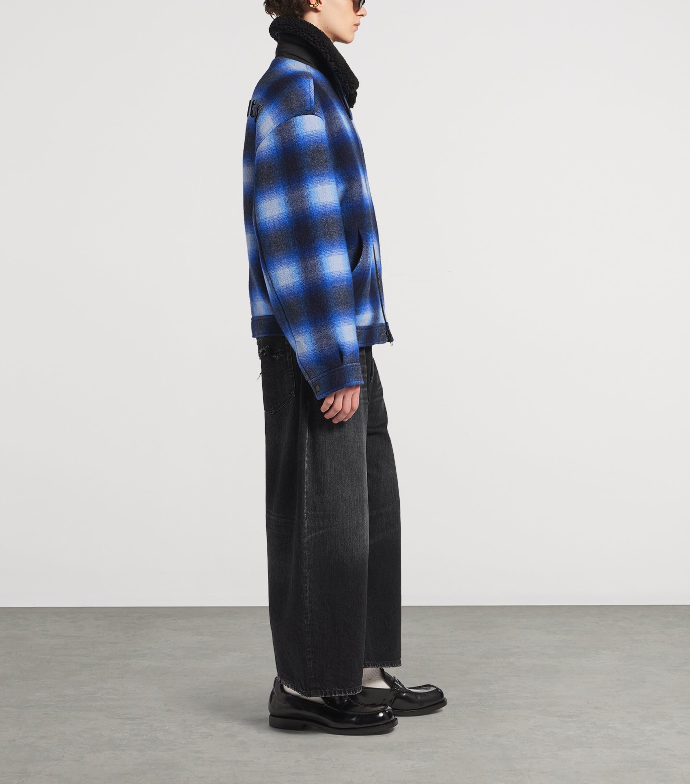 Balenciaga Mens Wool Checked Jacket Image 4