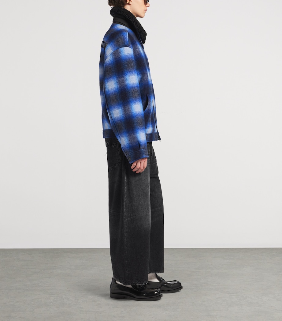 Balenciaga Mens Wool Checked Jacket Image 4