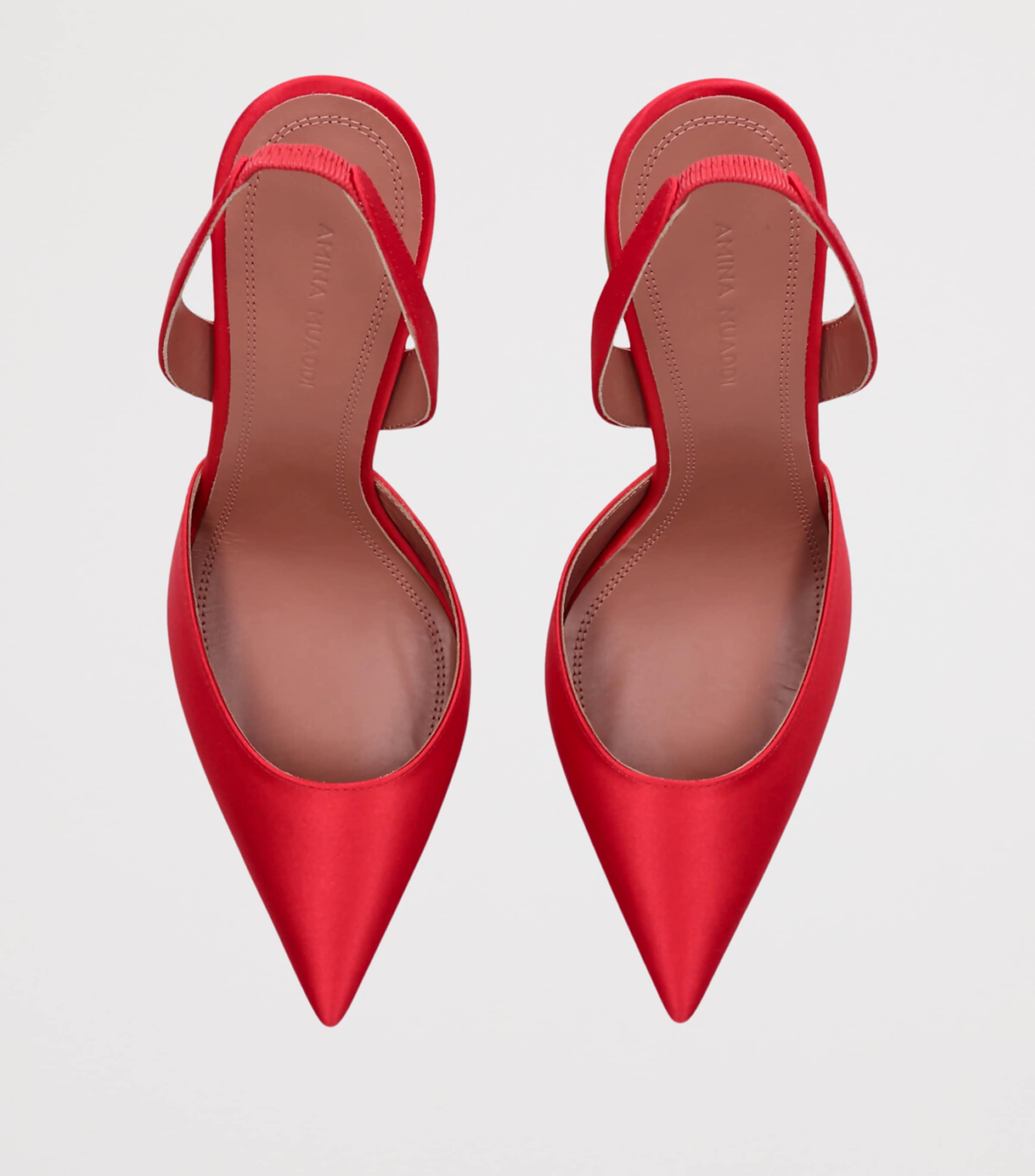 Amina Muaddi Holli Slingback Pumps 95 Red Image 4