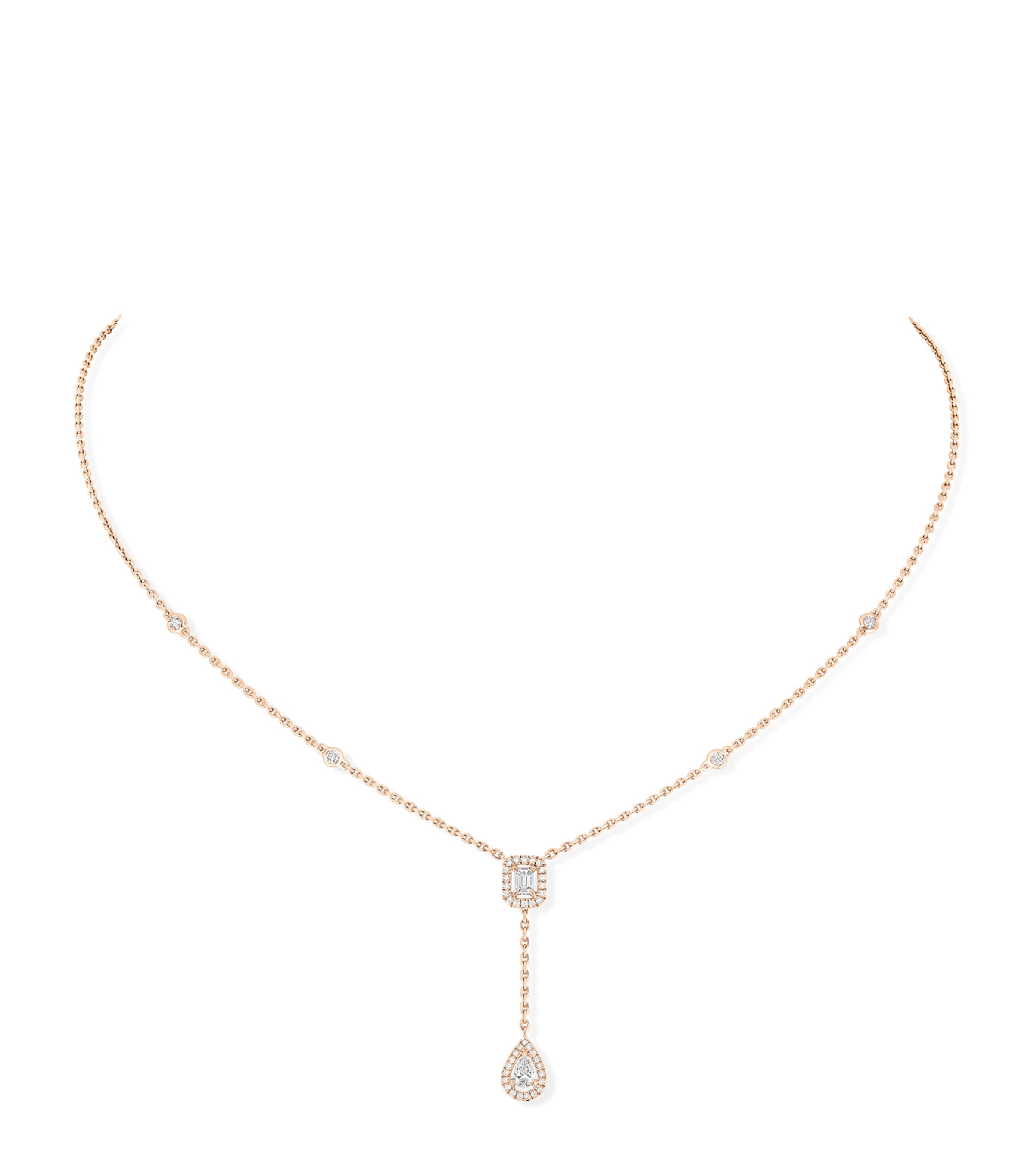 Messika My Twin Rose Gold and Diamond Pendant Necklace (0.36ct) Pink Gold Image 1