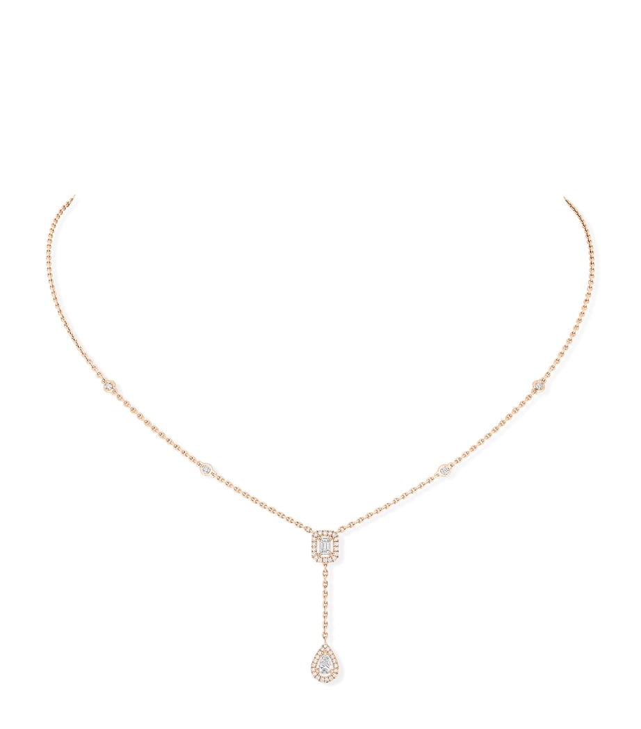 Messika My Twin Rose Gold and Diamond Pendant Necklace (0.36ct) Pink Gold Image 1