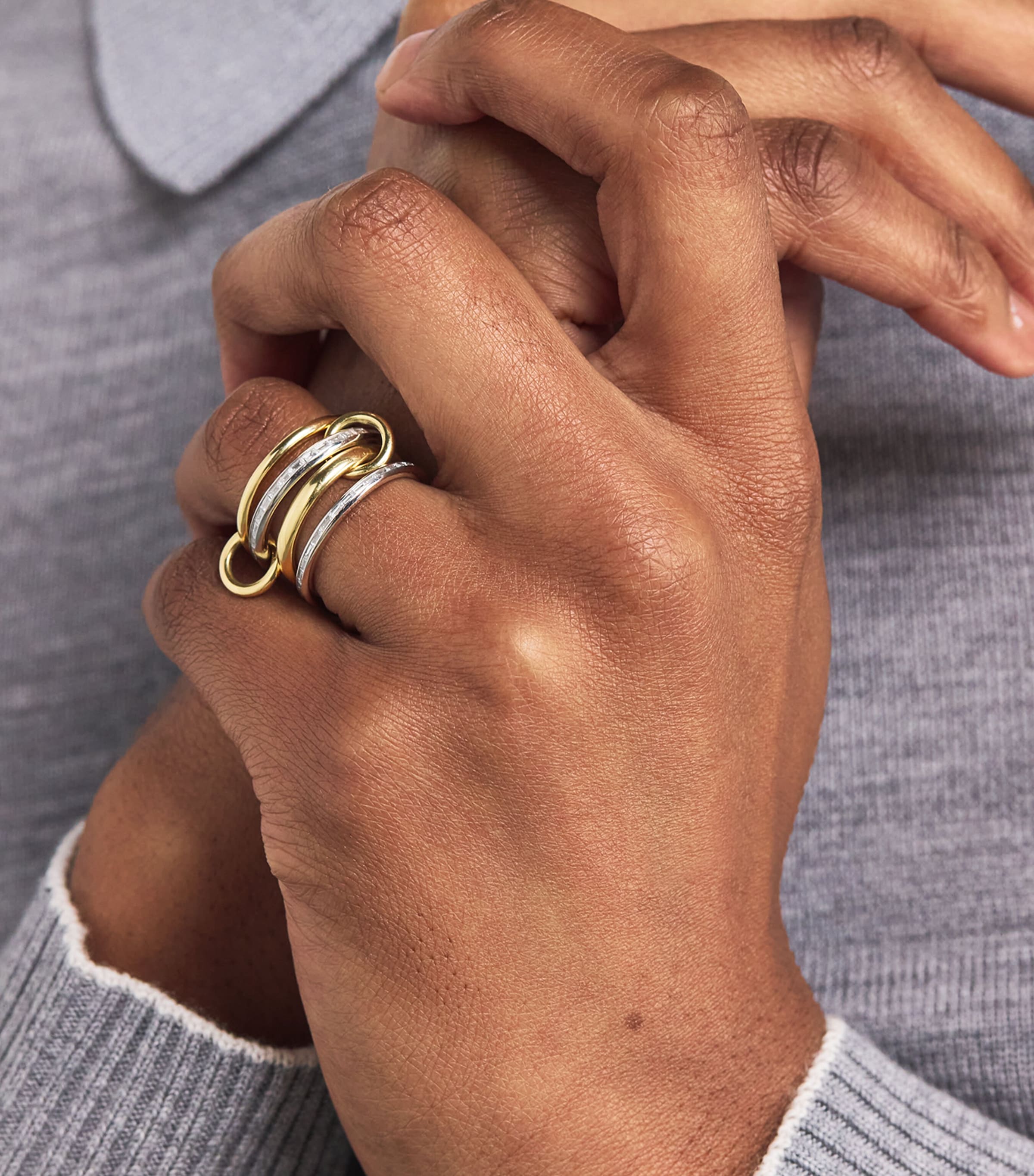Spinelli Kilcollin Yellow Gold, White Gold and Diamond Naima Ring Yellow Gold Image 2