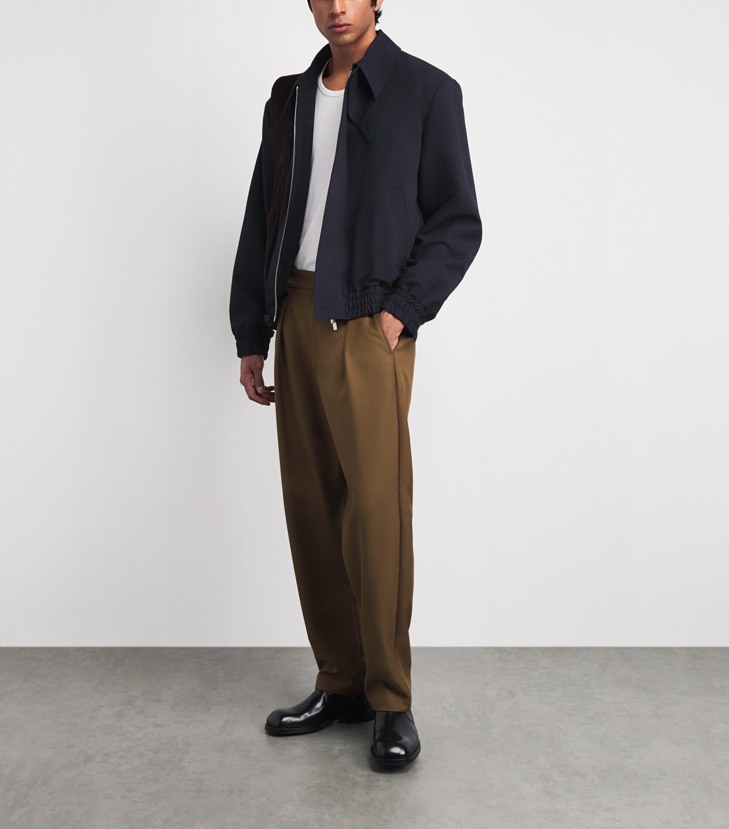 System Mens Chin Strap Jacket Dark Navy Image 2