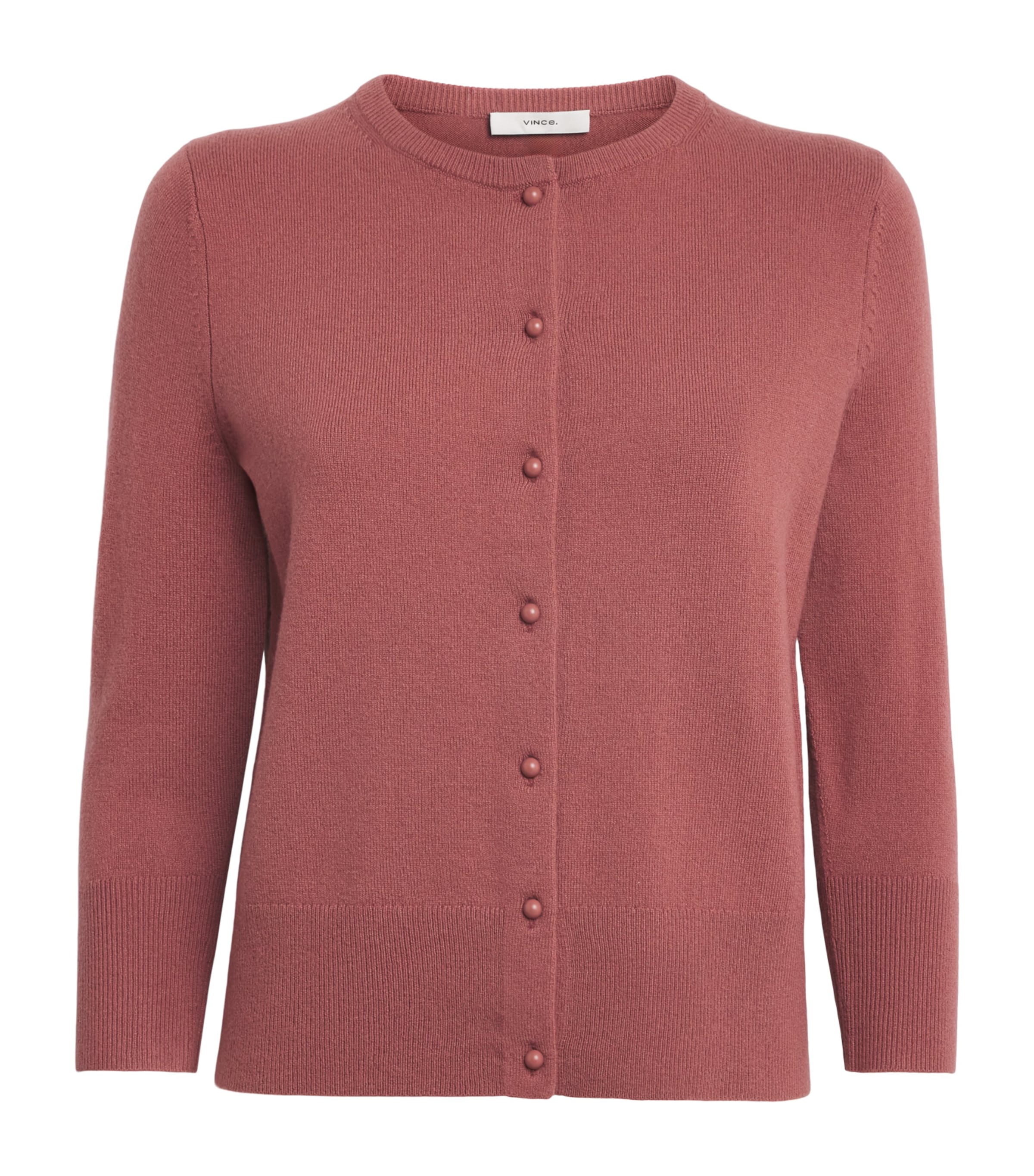 Vince Womens Wool-Blend Cardigan Rose Jam Image 1