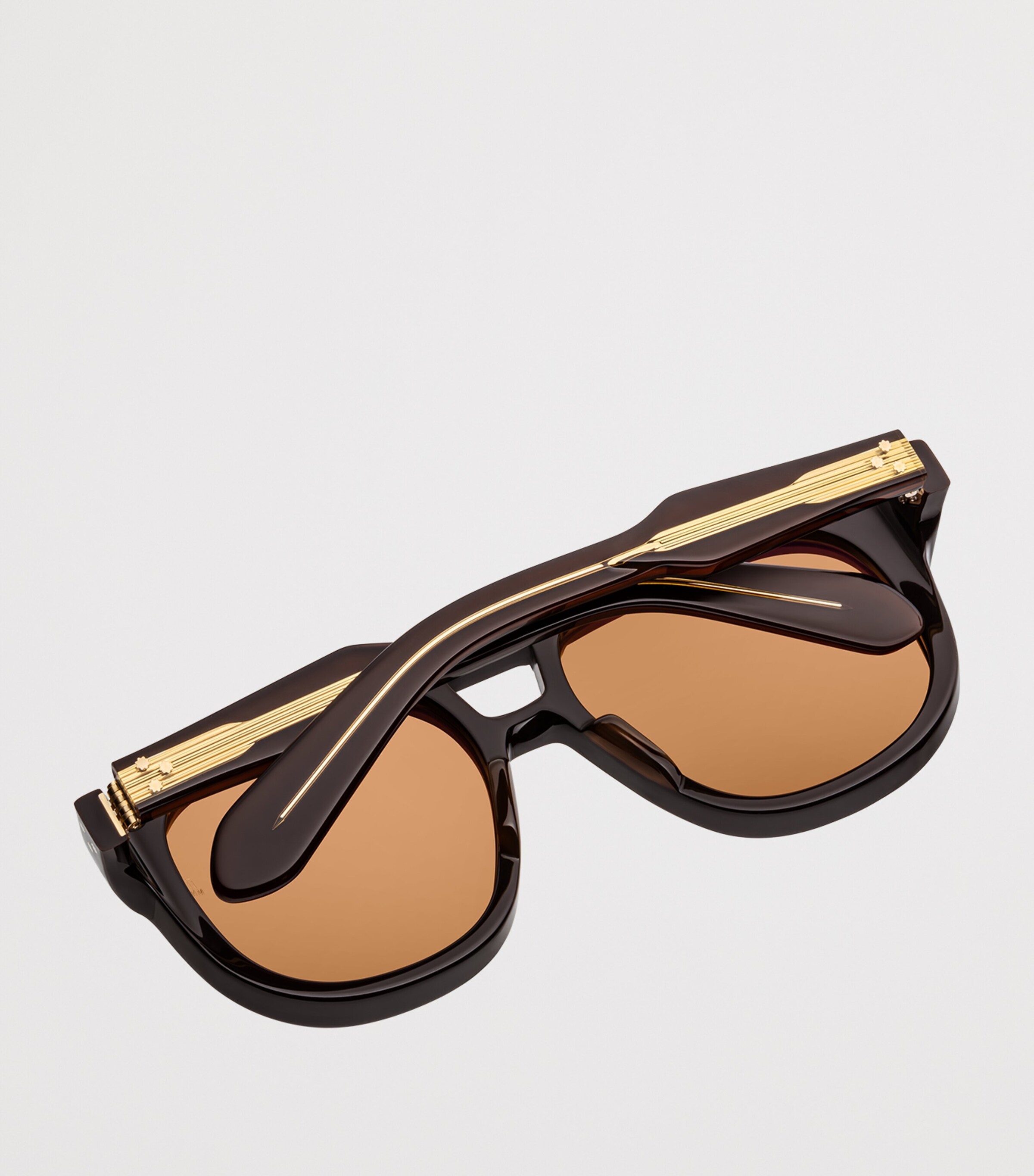 Jacques Marie Mage Silver Acetate Jasper Aviator Sunglasses