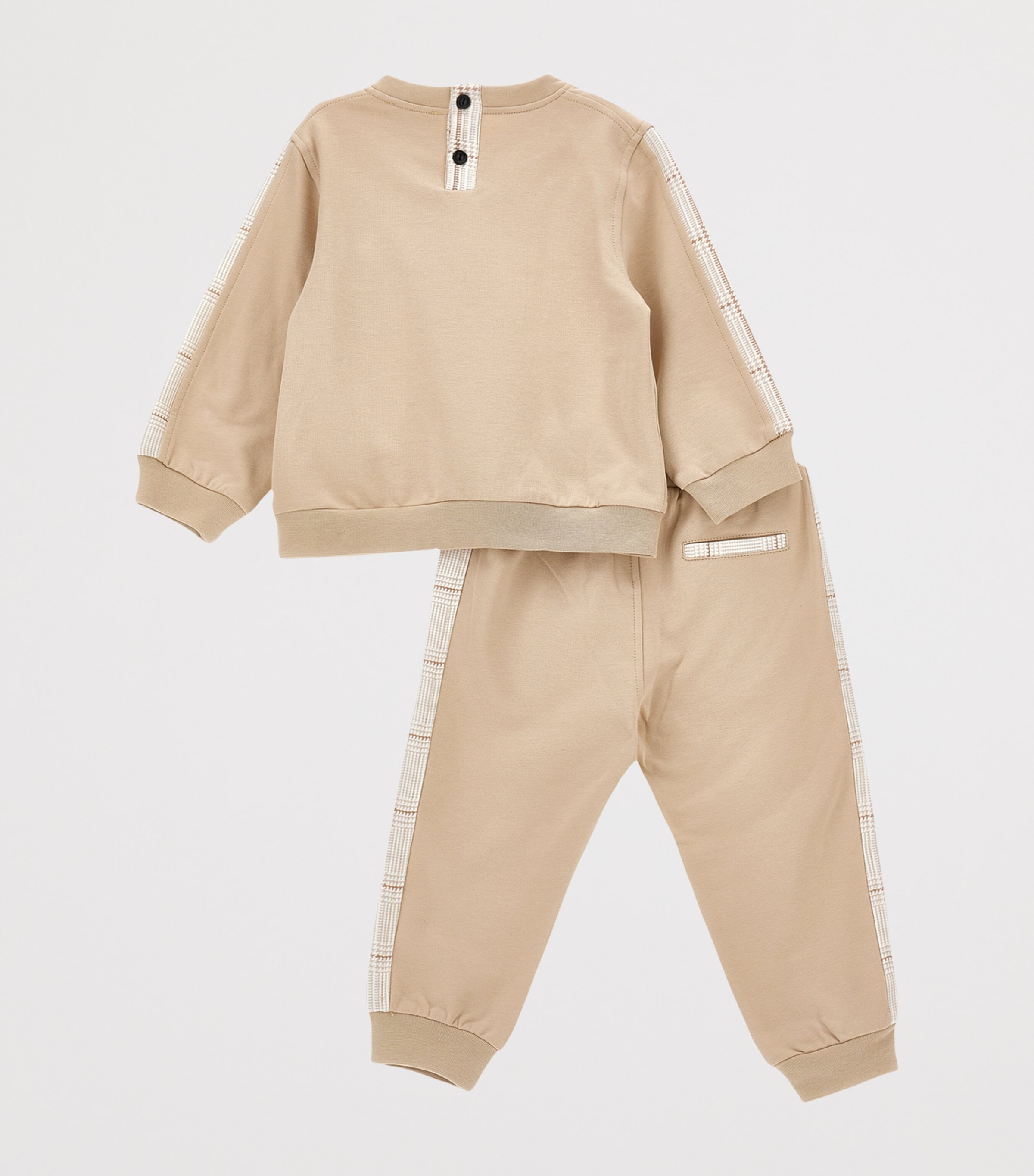 Bear Sweatshirt and Sweatpants Set (6-24 Months) ECRU+CARAMELLO Image 2