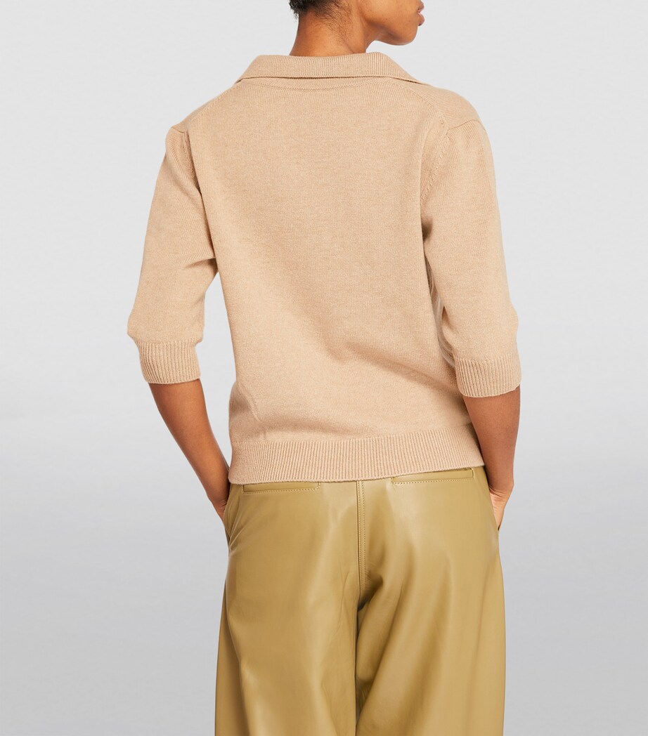 Yves Salomon Womens Wool-Cashmere Collared Sweater Image 4