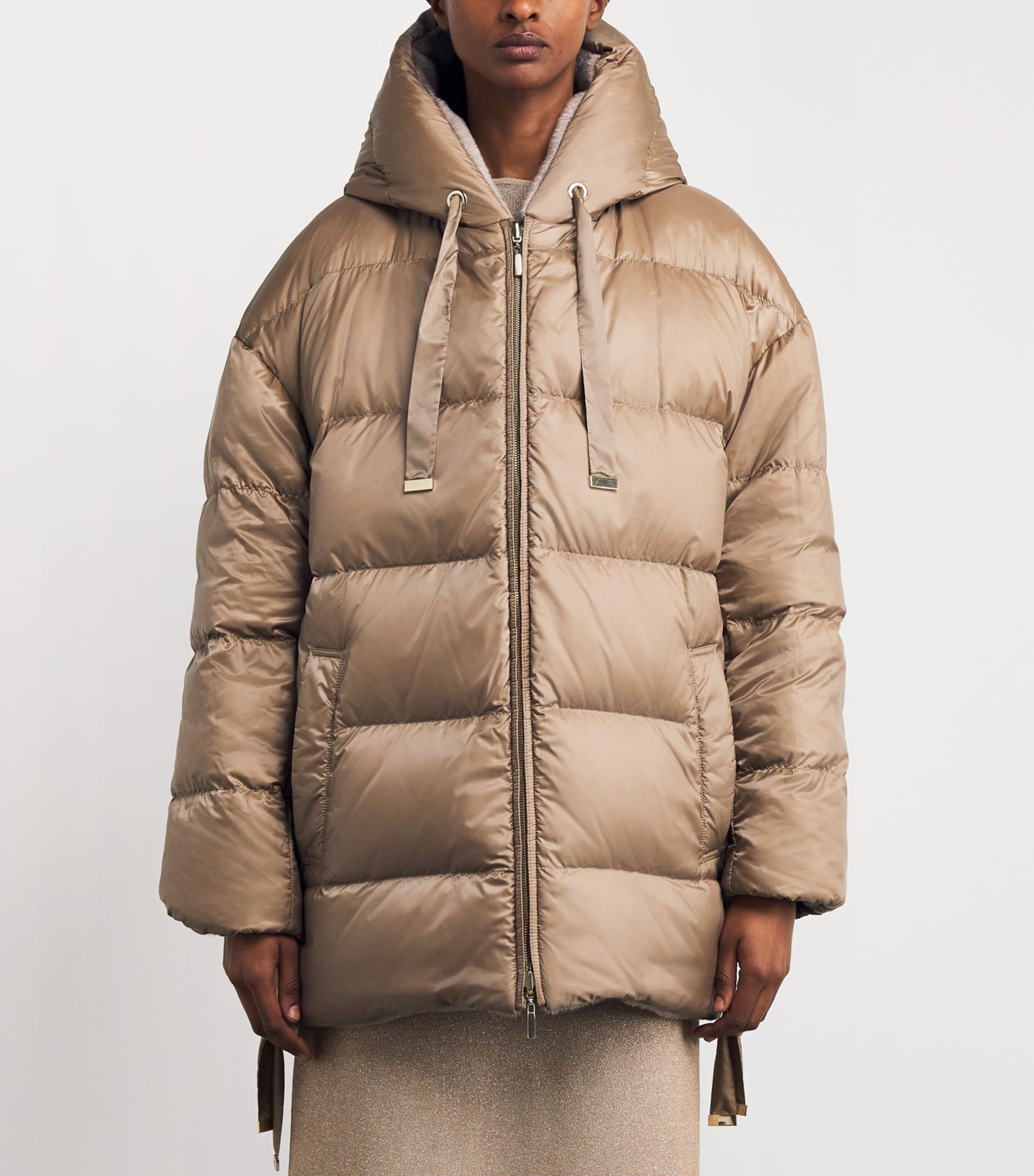 Alpaca-Wool Reversible Down Jacket BEIGE Image 6