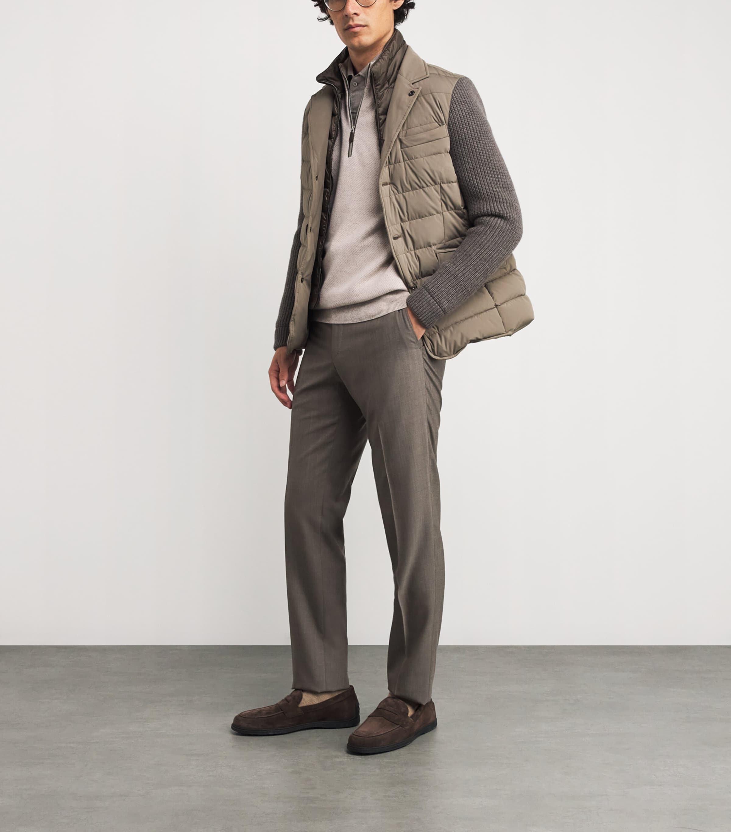 Cashmere Quarter-Zip Temple Sweater TSE TOASTED SESAME Image 2