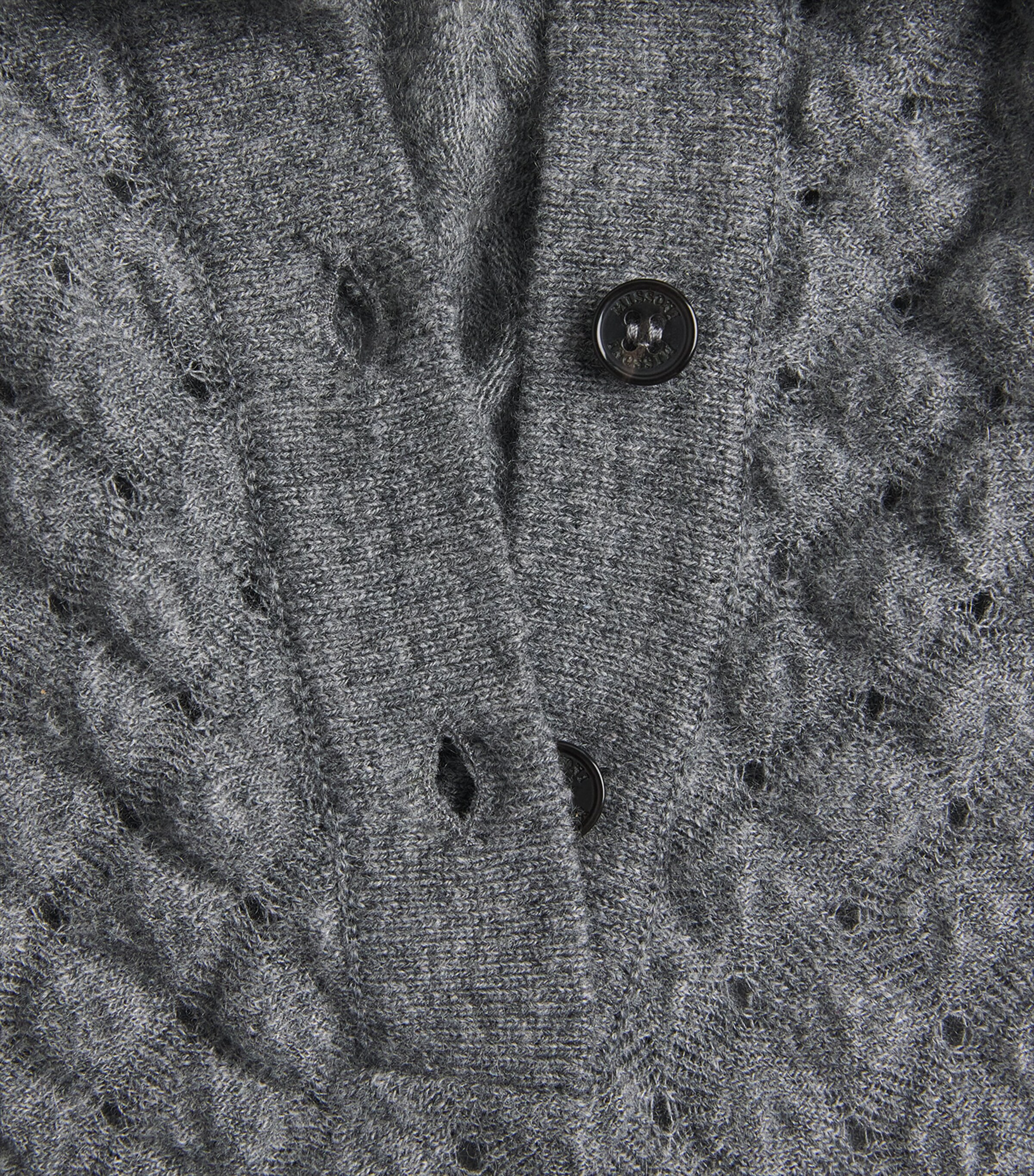Missoni Womens Cashmere Polo Sweater Medium Grey Image 6