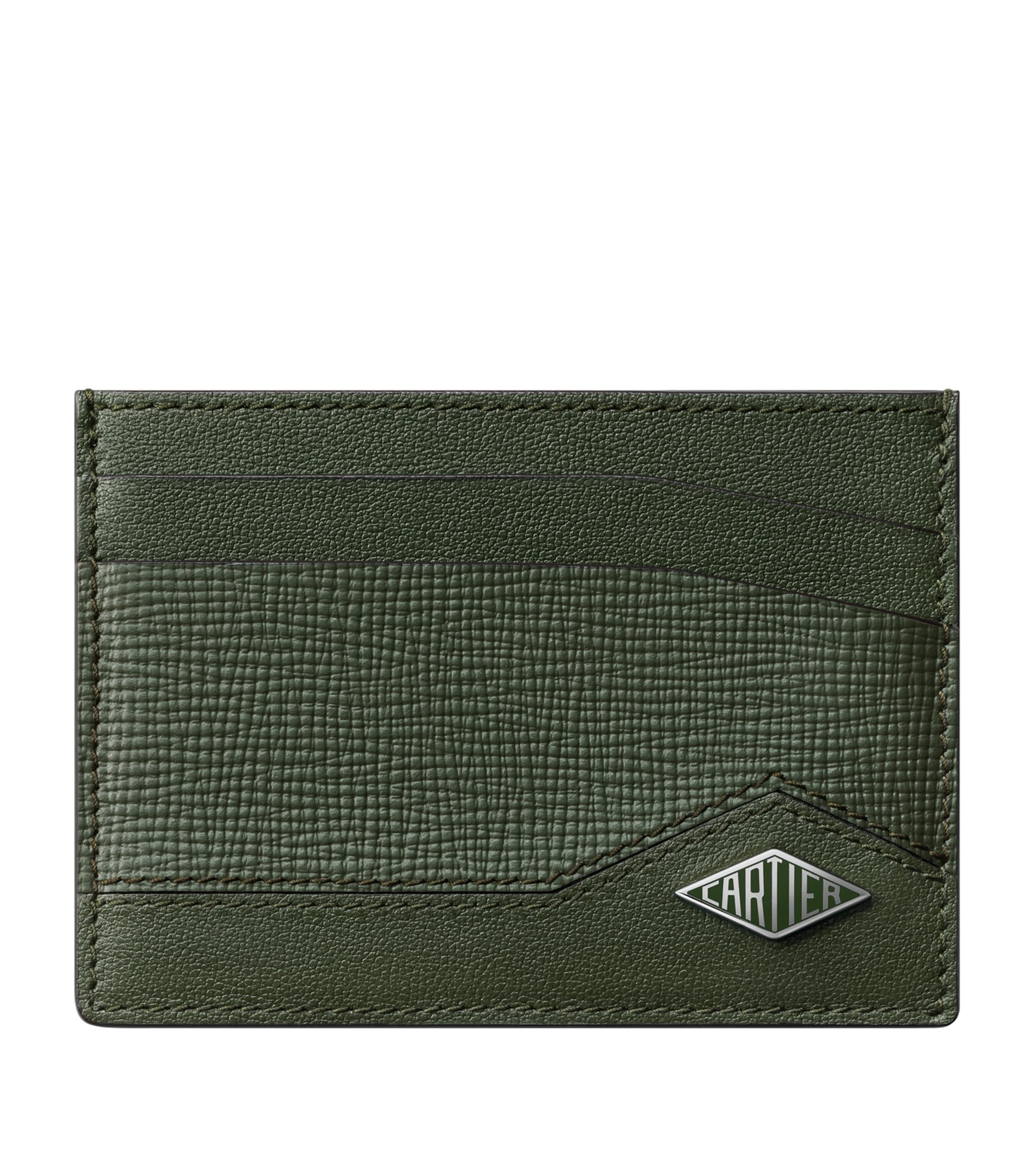 Cartier Leather Losange Card Holder Green Image 1