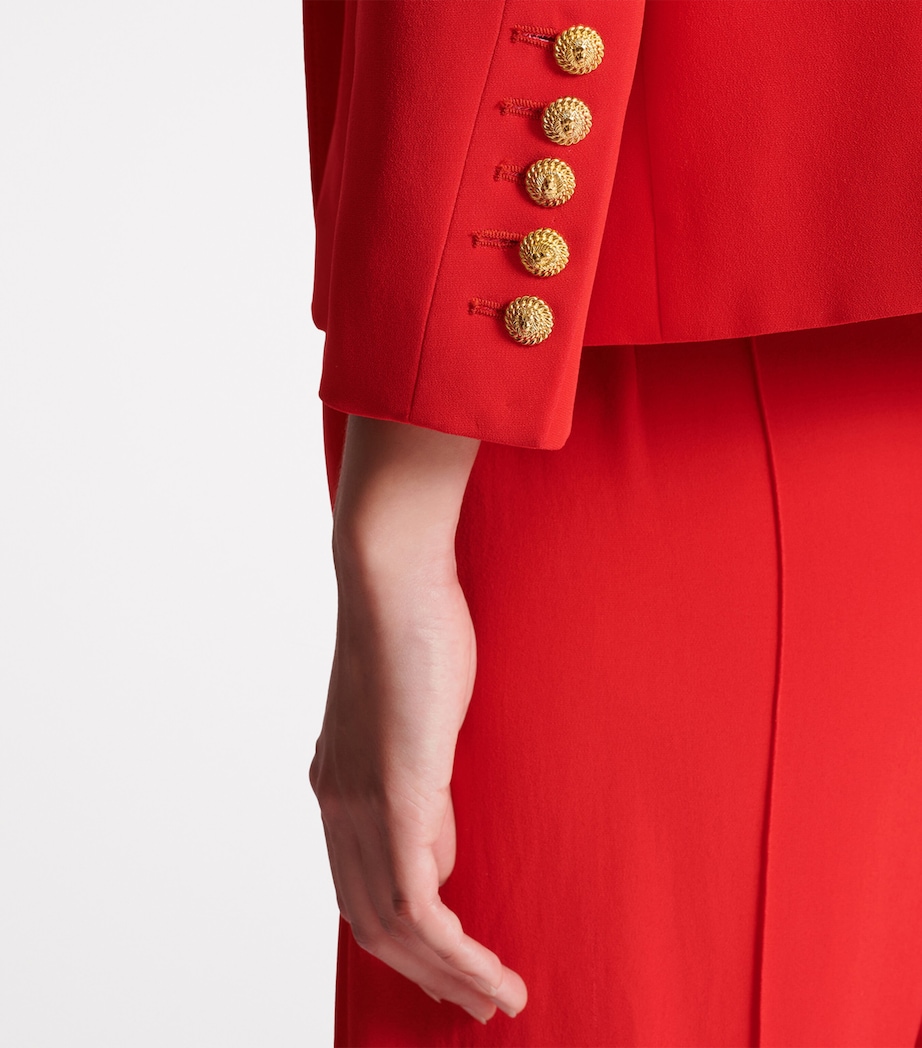 Crepe Cropped Blazer 3CE ROUGE FONCE Image 8