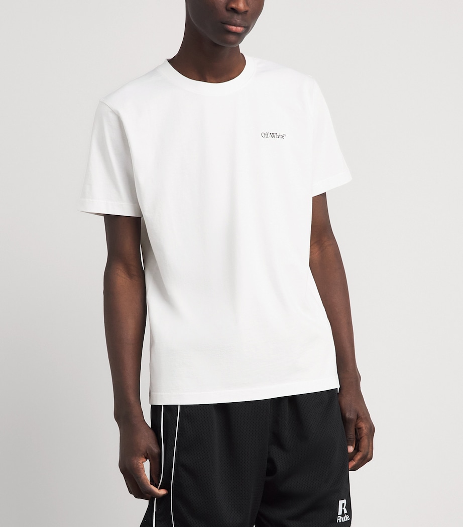 Off-White Mens Cotton Metal Arrows T-Shirt White Image 4
