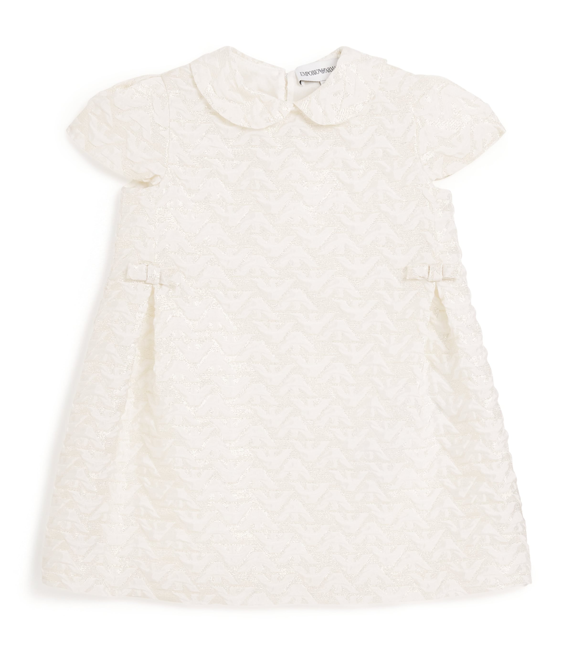 Emporio Armani Metallic Eagle Ceremony Dress In Neutral