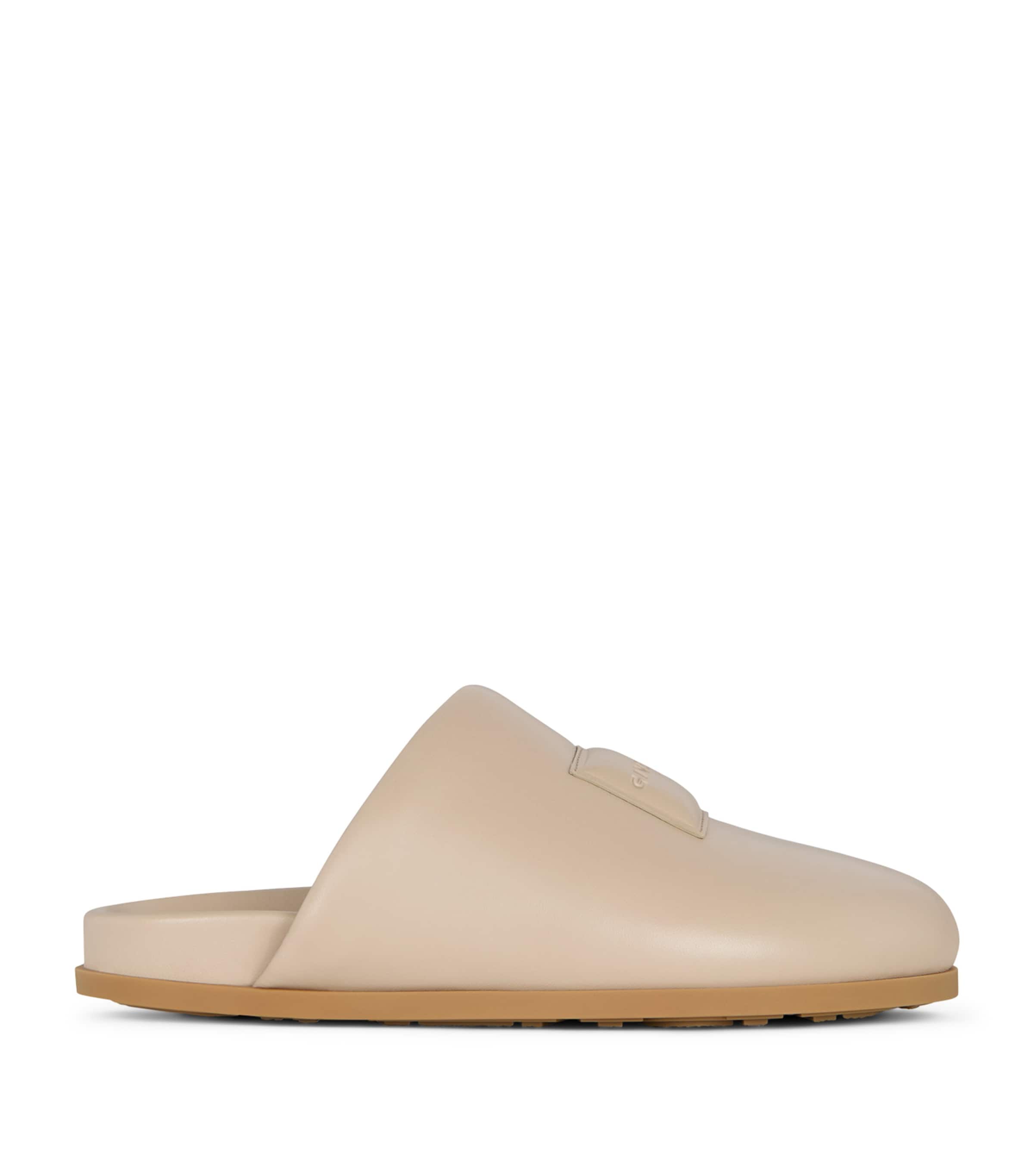 Givenchy Lambskin Logo Slippers Beige Image 1