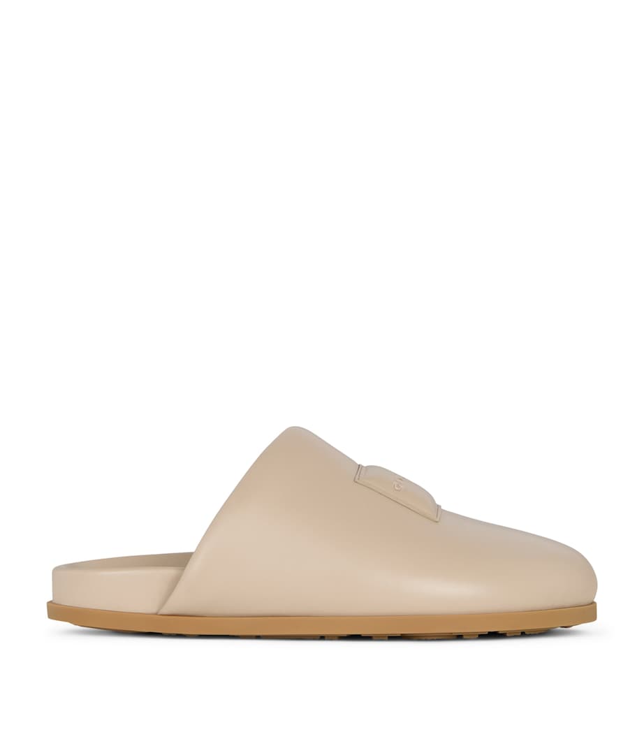 Givenchy Lambskin Logo Slippers Beige Image 1