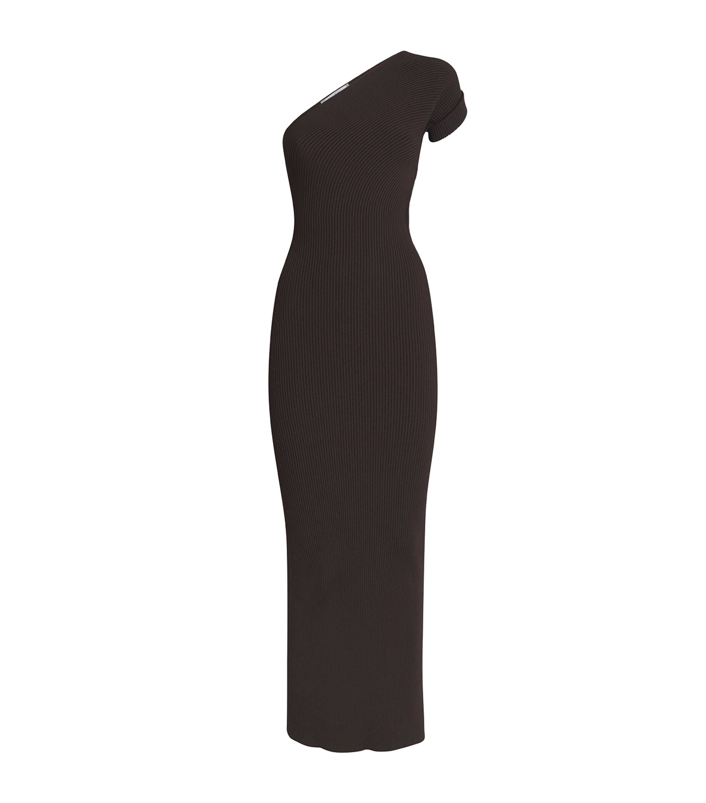 Max Mara Ribbed One-Shoulder Maxi Dress | Harrods US