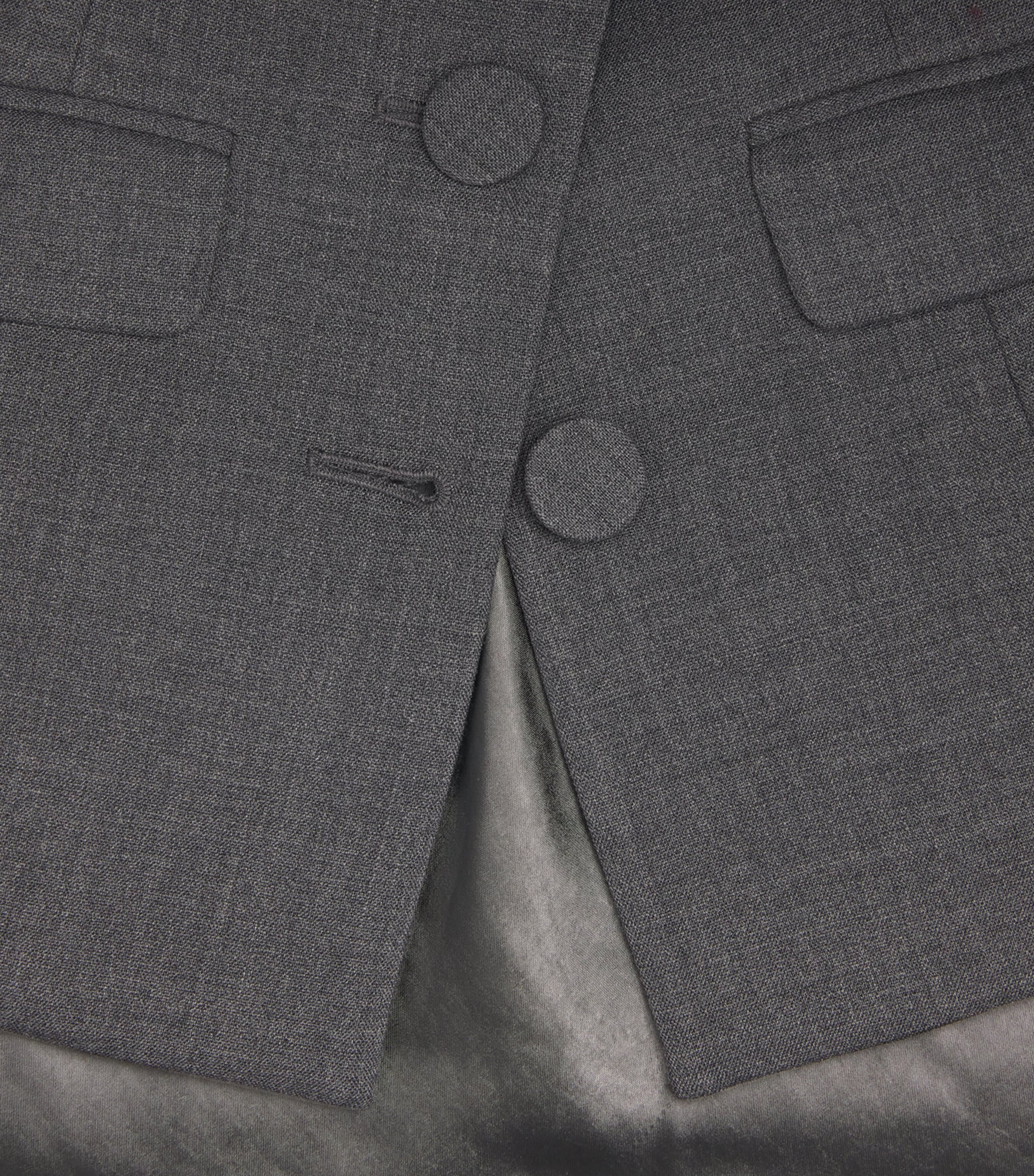 Satin Tailored Maxi Dress GREY Image 5