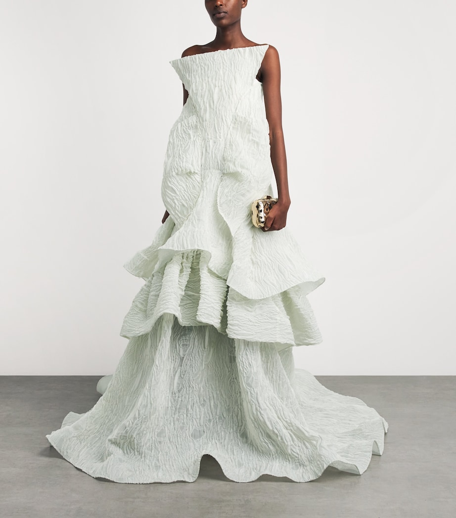 Maticevski Womens Friesian Gown Crystalise White Image 2