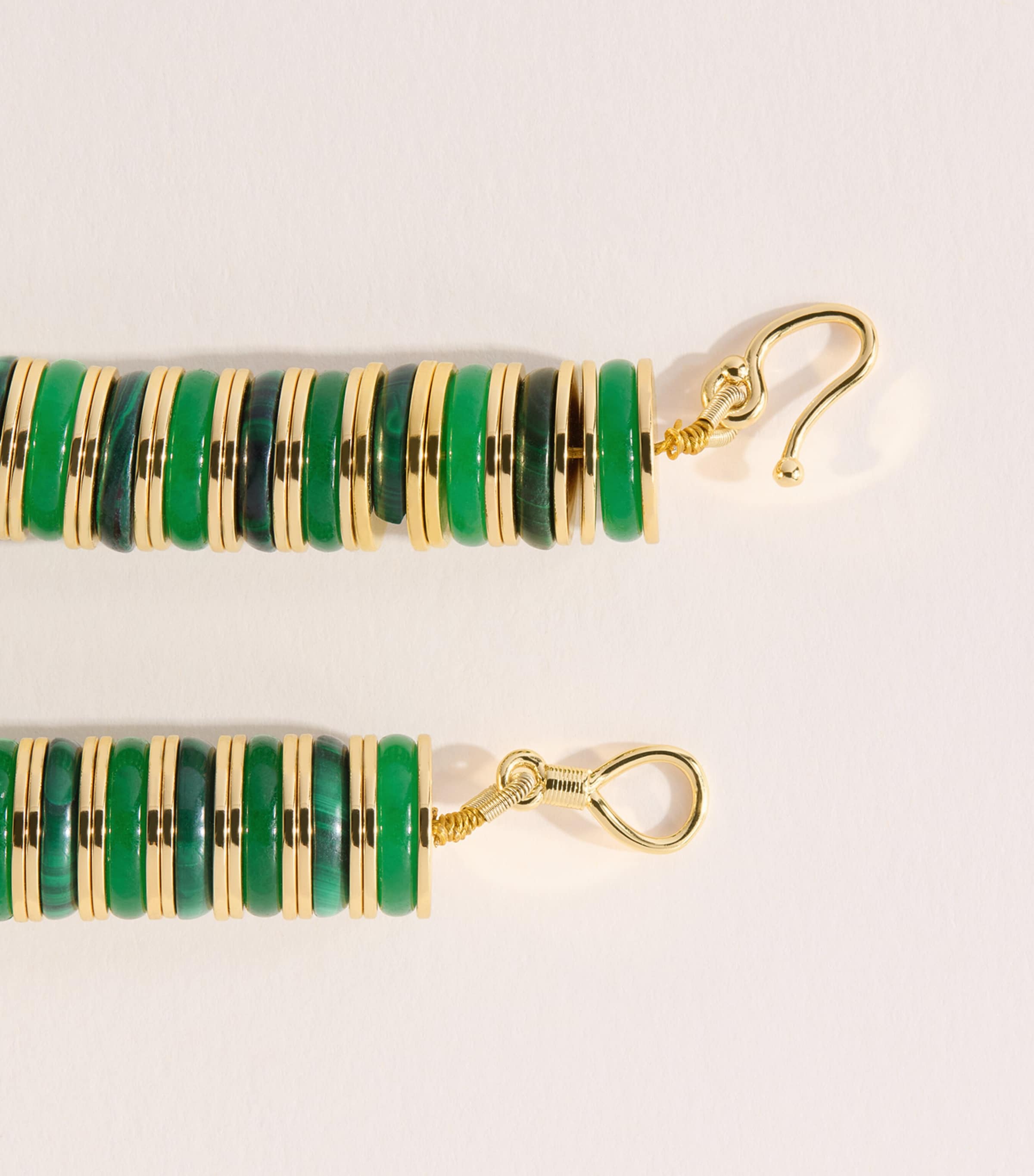 Eddie Borgo Gold-Plated Jade and Malachite Lenox Necklace Malachite/new Jade Image 3