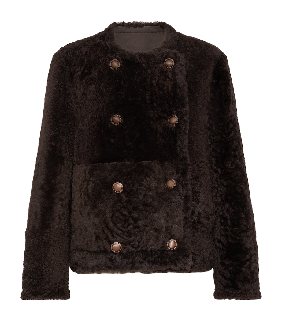 Shearling-Leather Reversible Pea Coat C2390 Image 1