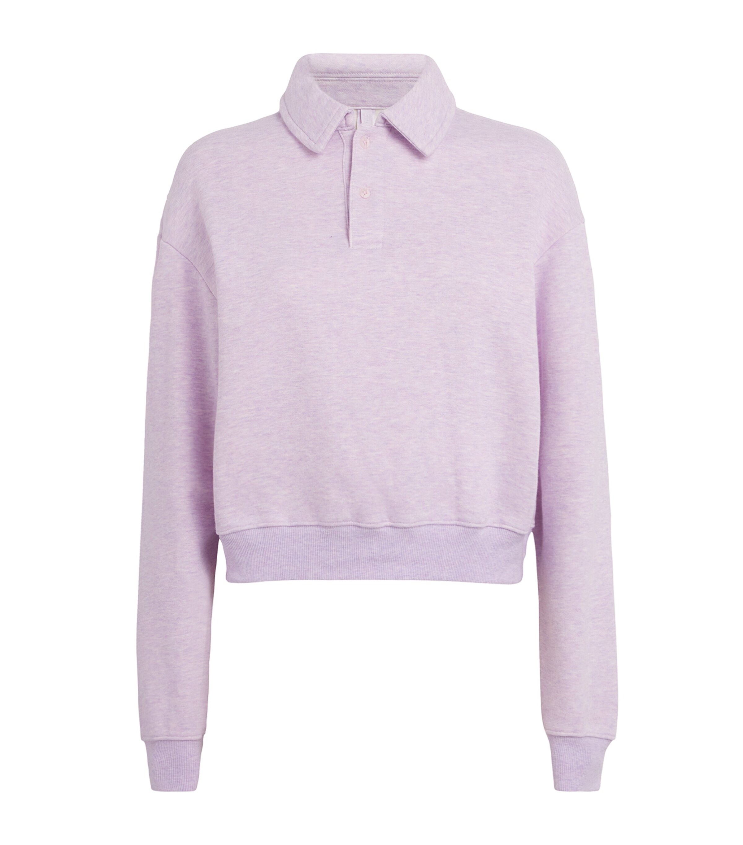 Skims Cotton-Blend Fleece Polo Sweatshirt | Women Clothing | Tops | Sweatshirts & Hoodies | Loungewear | Lounge Tops | Lounge Bottoms | Designers | Skims | Nightwear