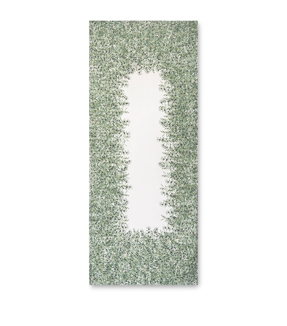 Linen L'Olivier Tablecloth (165cm x 380cm) GREEN Image 1