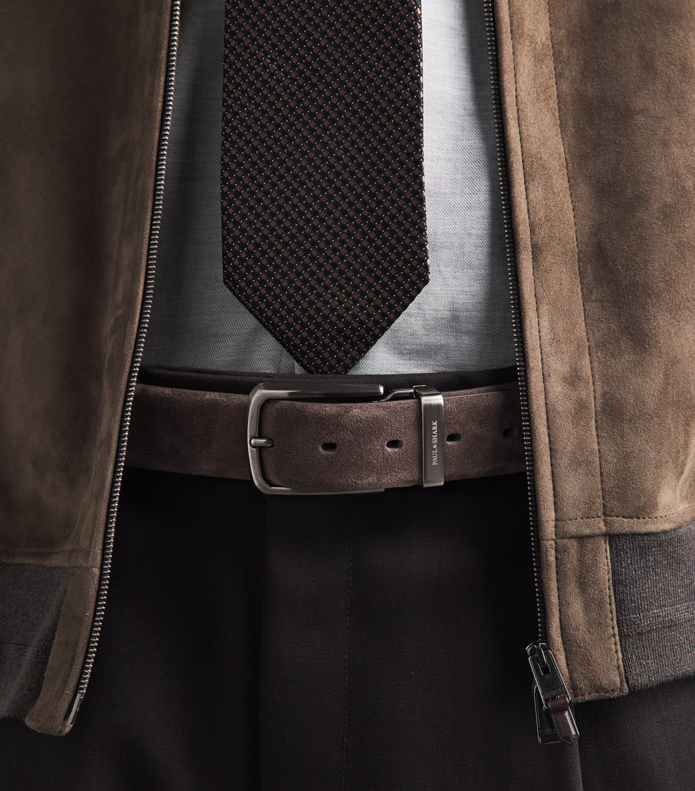 Paul & Shark Suede Belt Brown Image 4